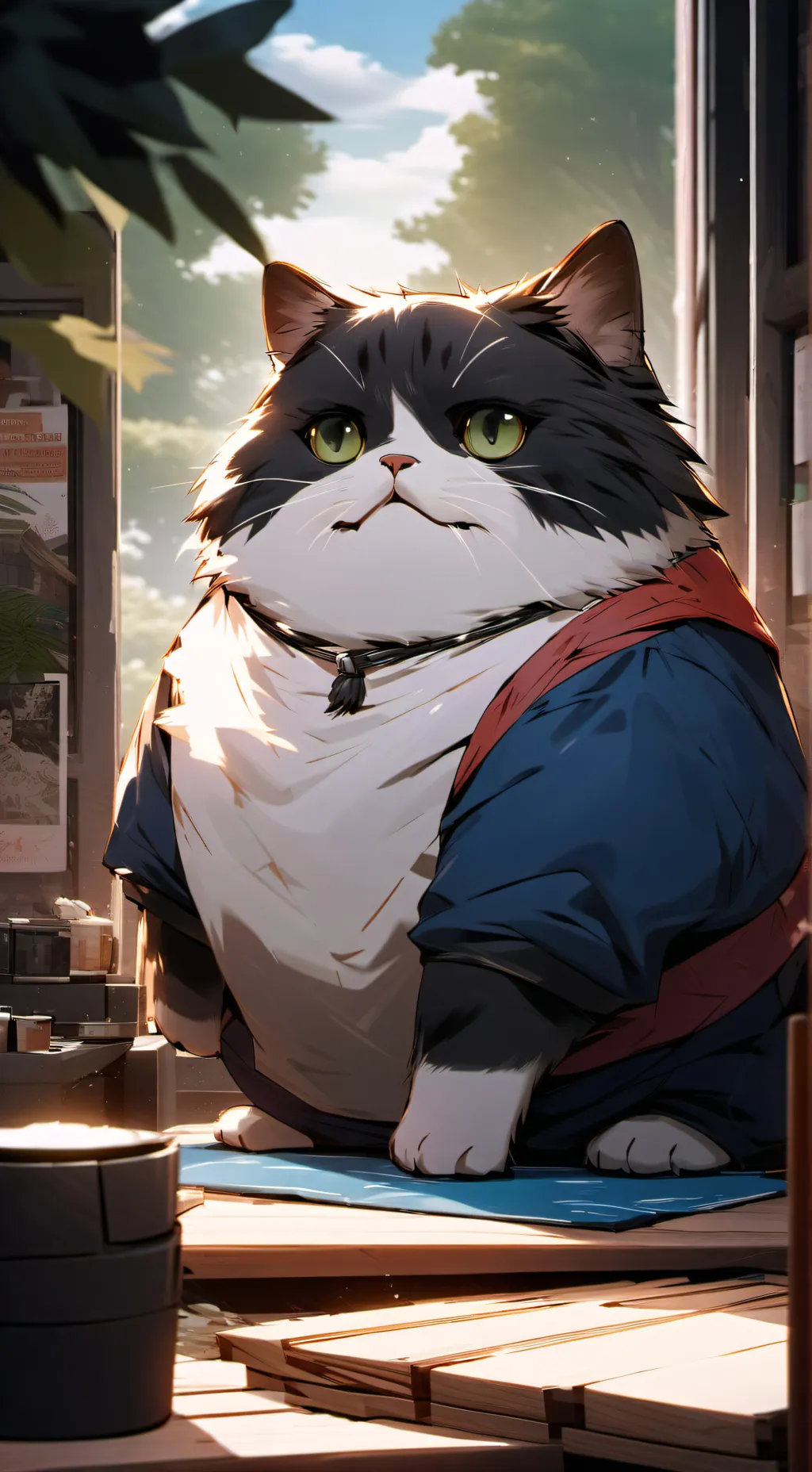ai character: FAT CAT #7 or #8 background