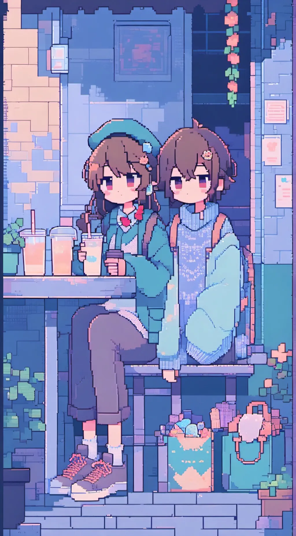 ai character: luna y evan background