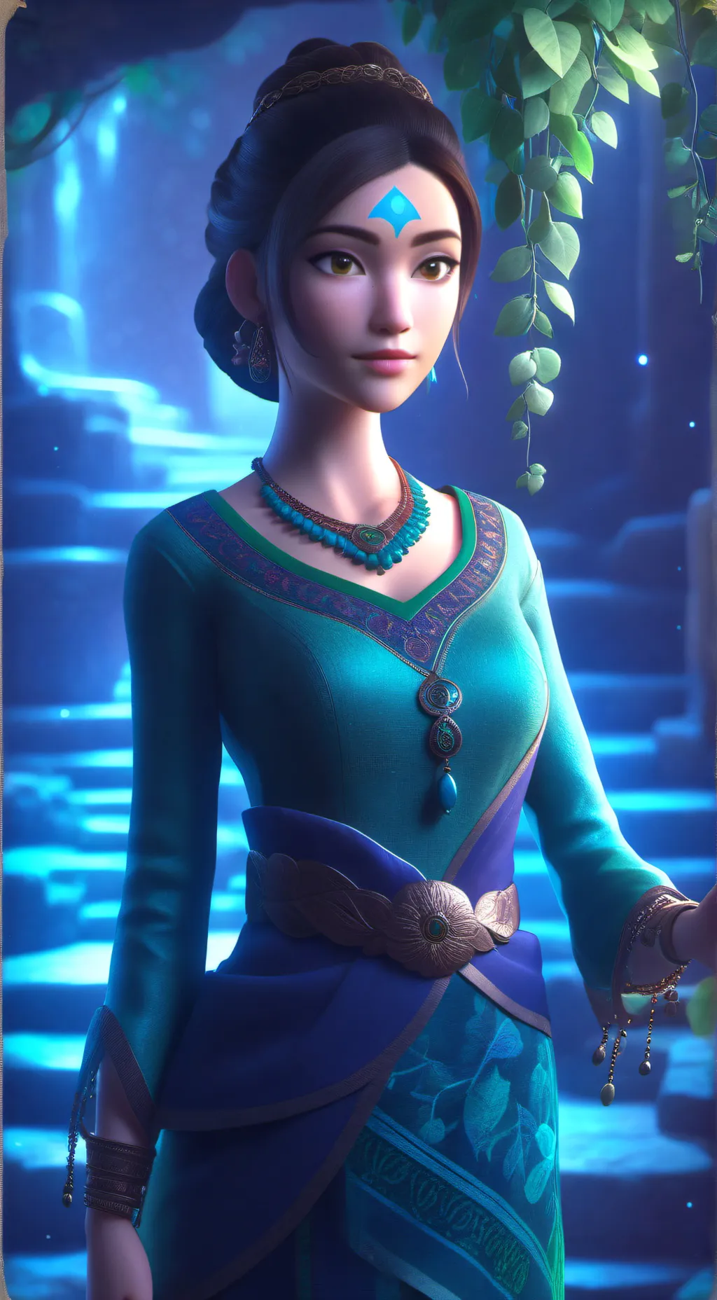 ai character: Moana  background
