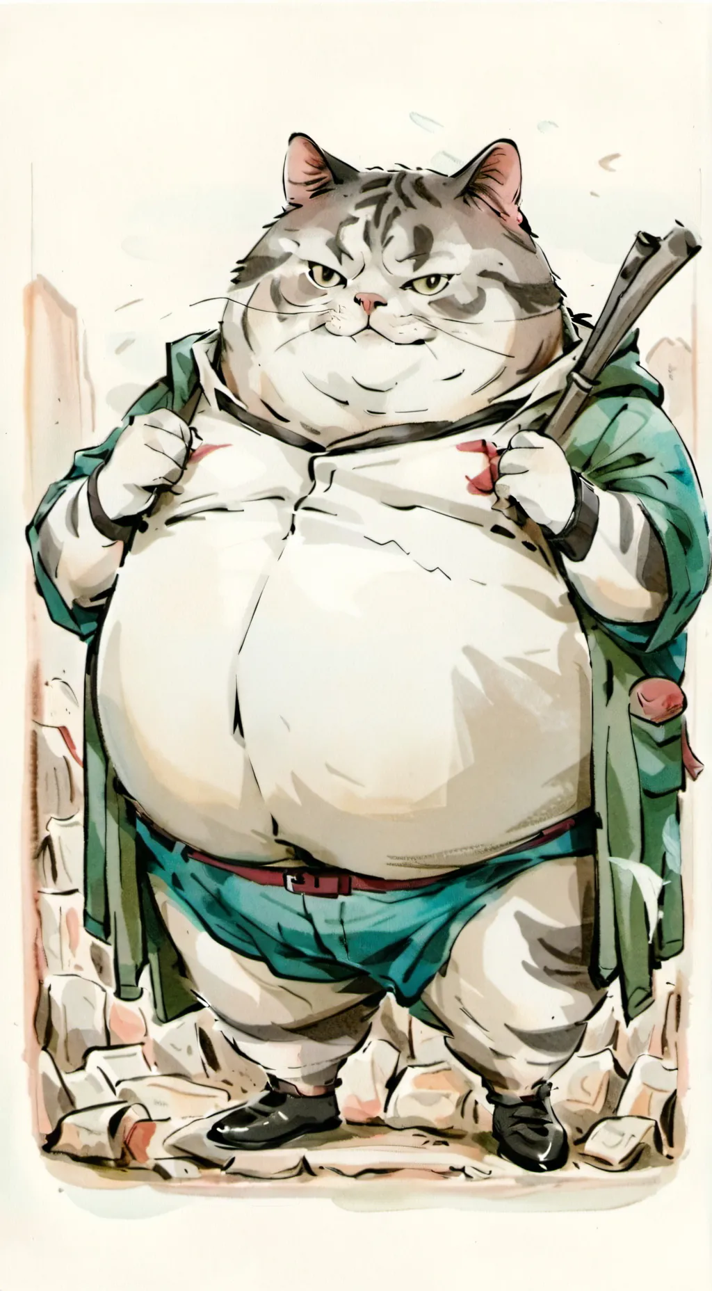 ai character: FAT CAT #5 background