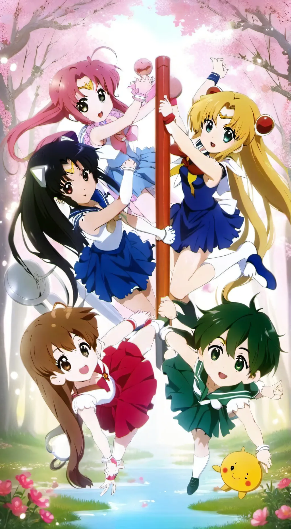 ai character: sailor scouts ❤️ background