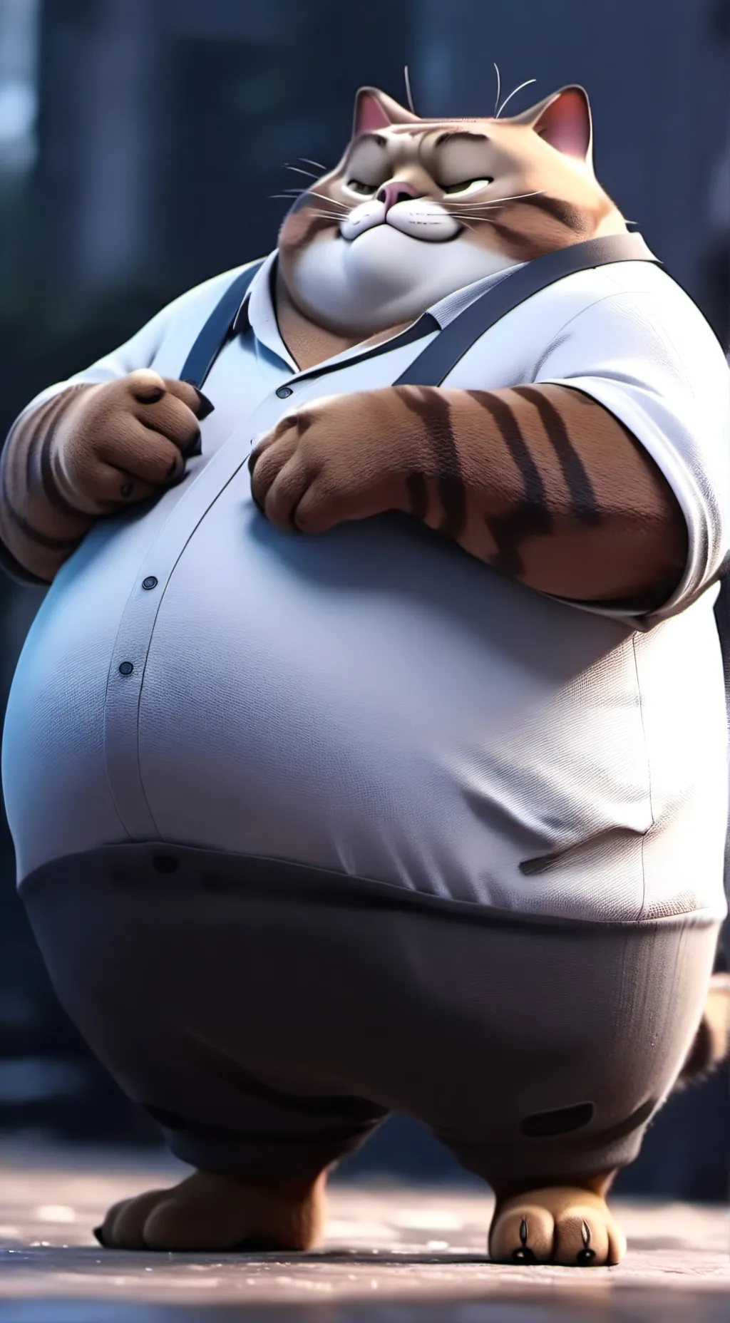 ai character: FAT CAT #4 background