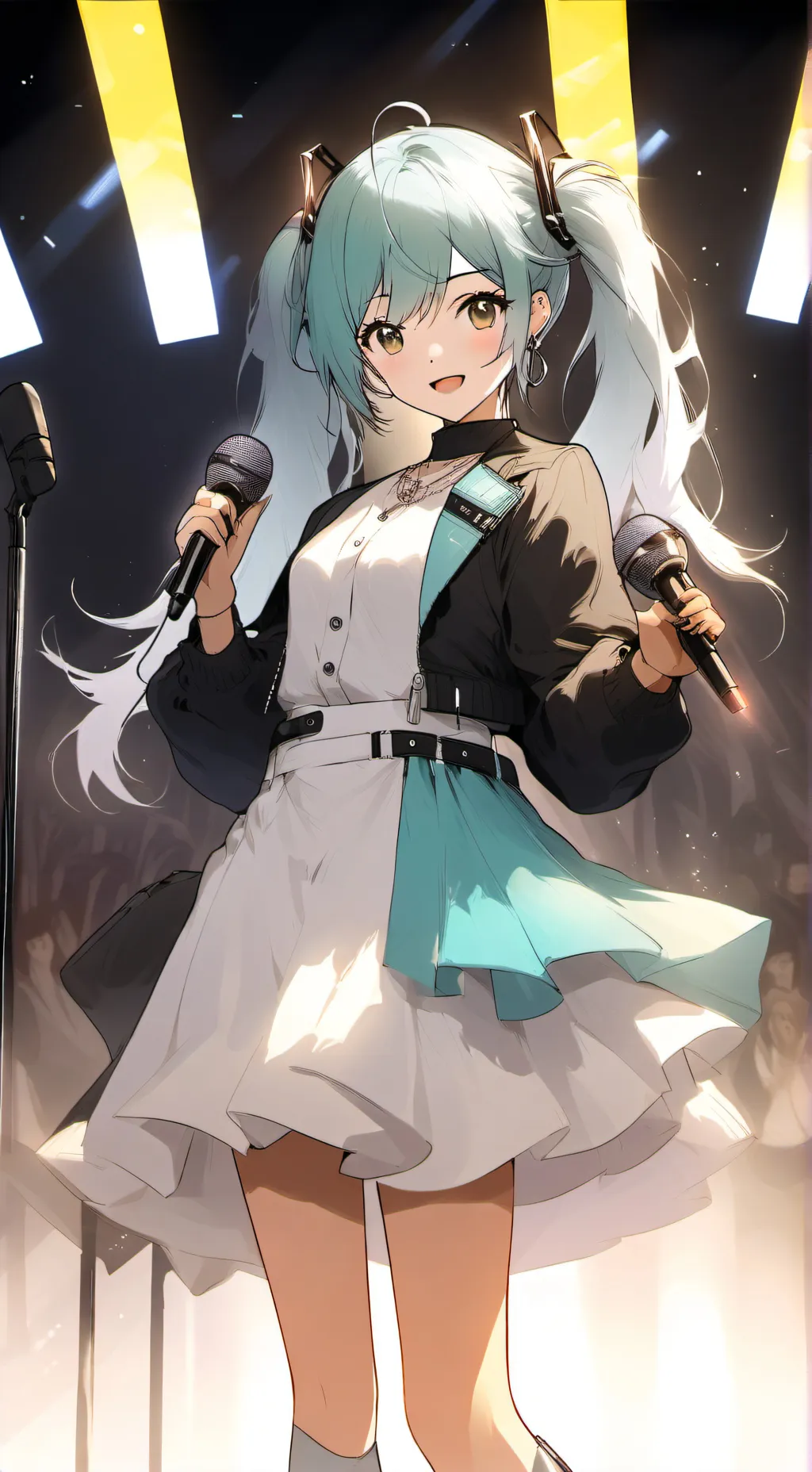ai character: Miku Hatsune background