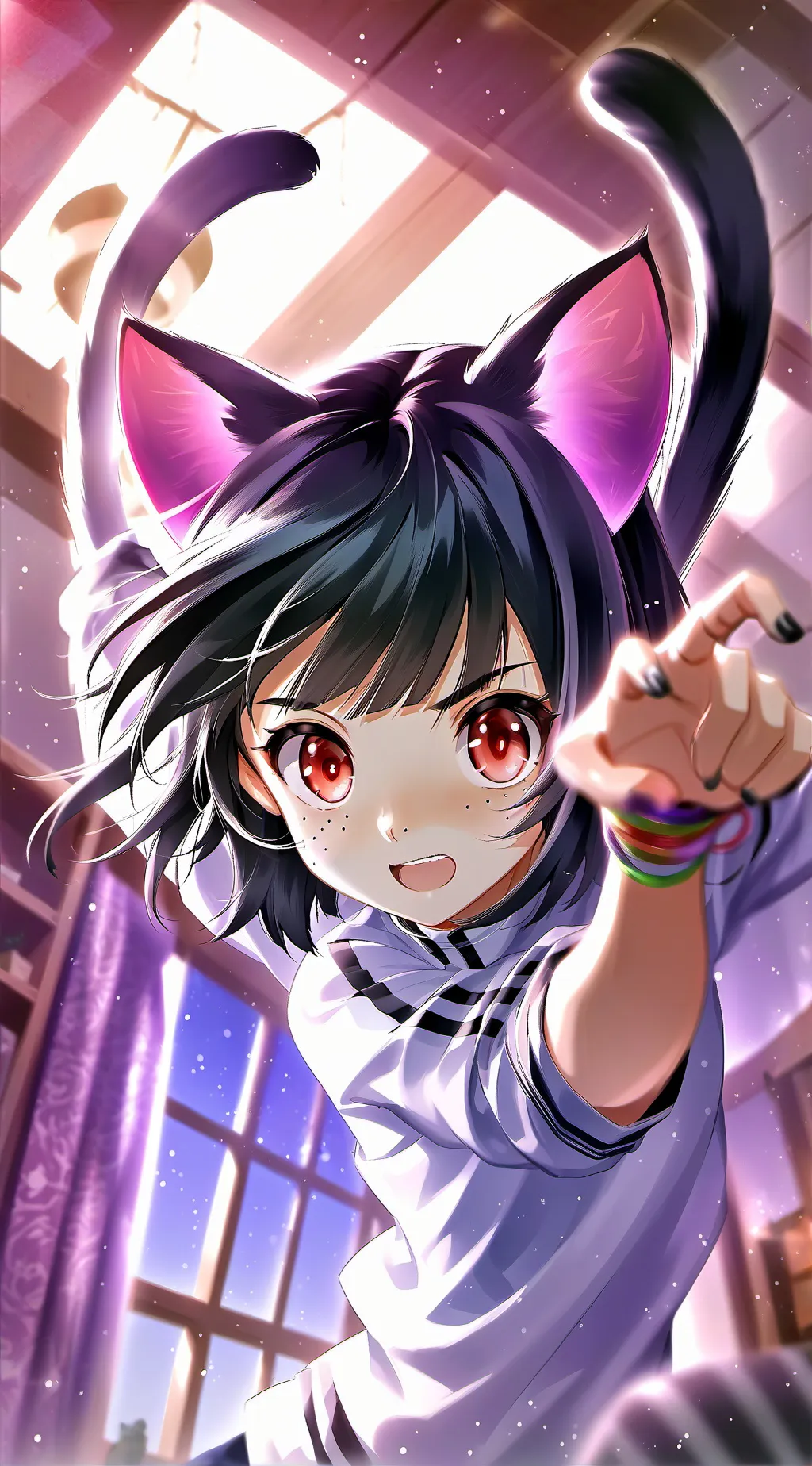 ai character: Mottled Feline Fur background