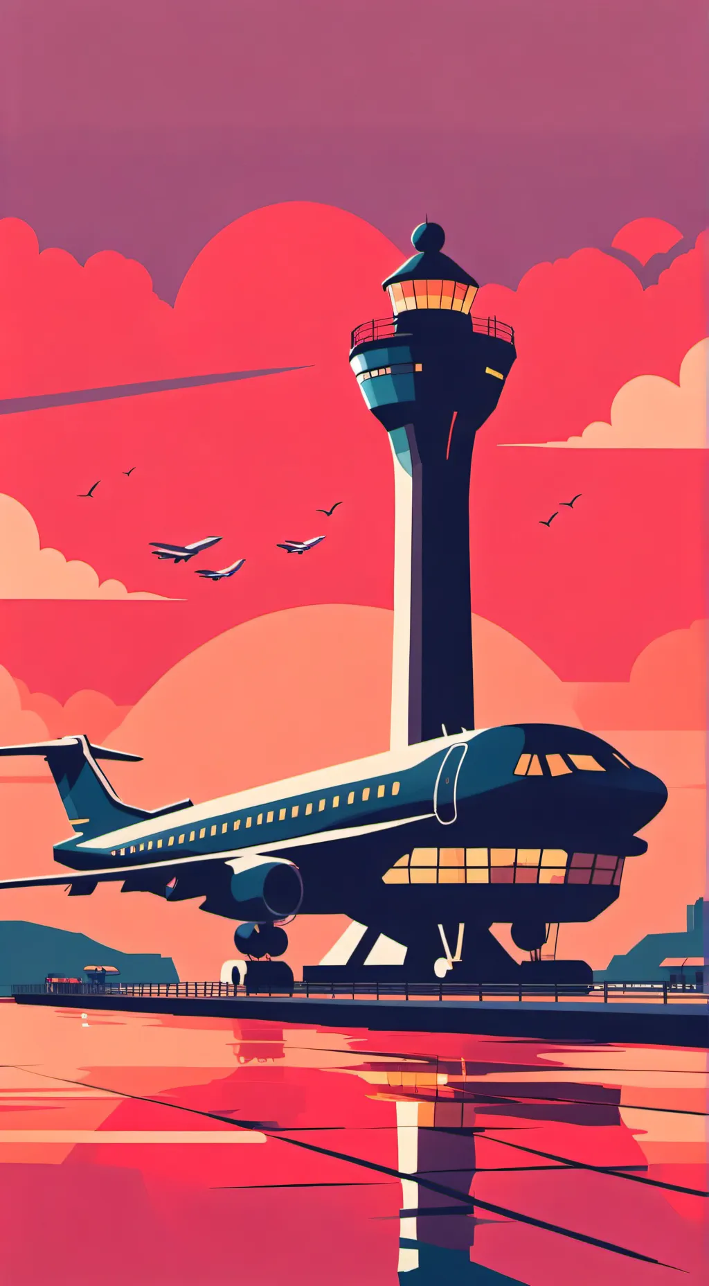 ai character: HH Airport background