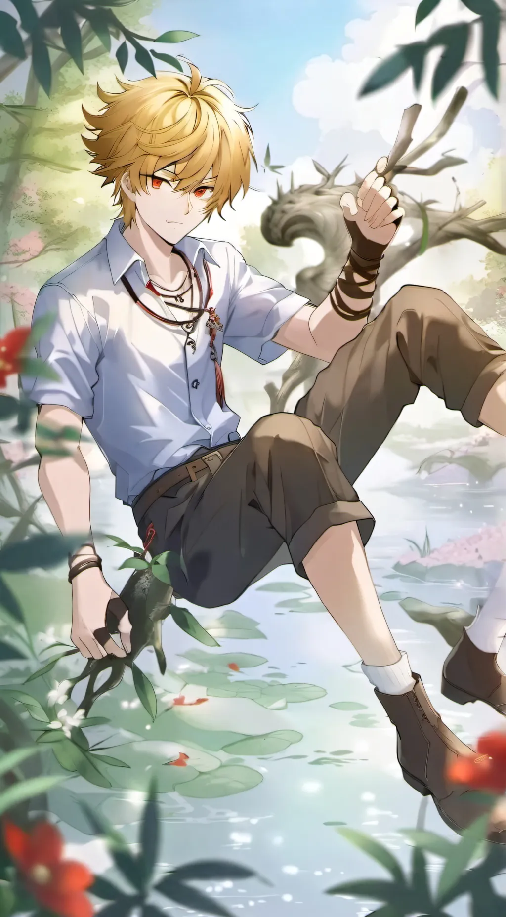 ai character: katsuki bakugo  background