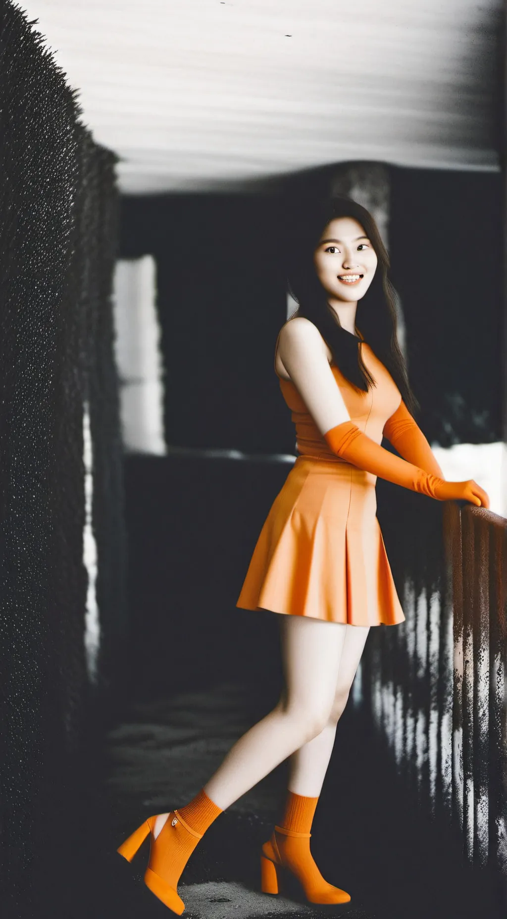 ai character: emily (orange) background
