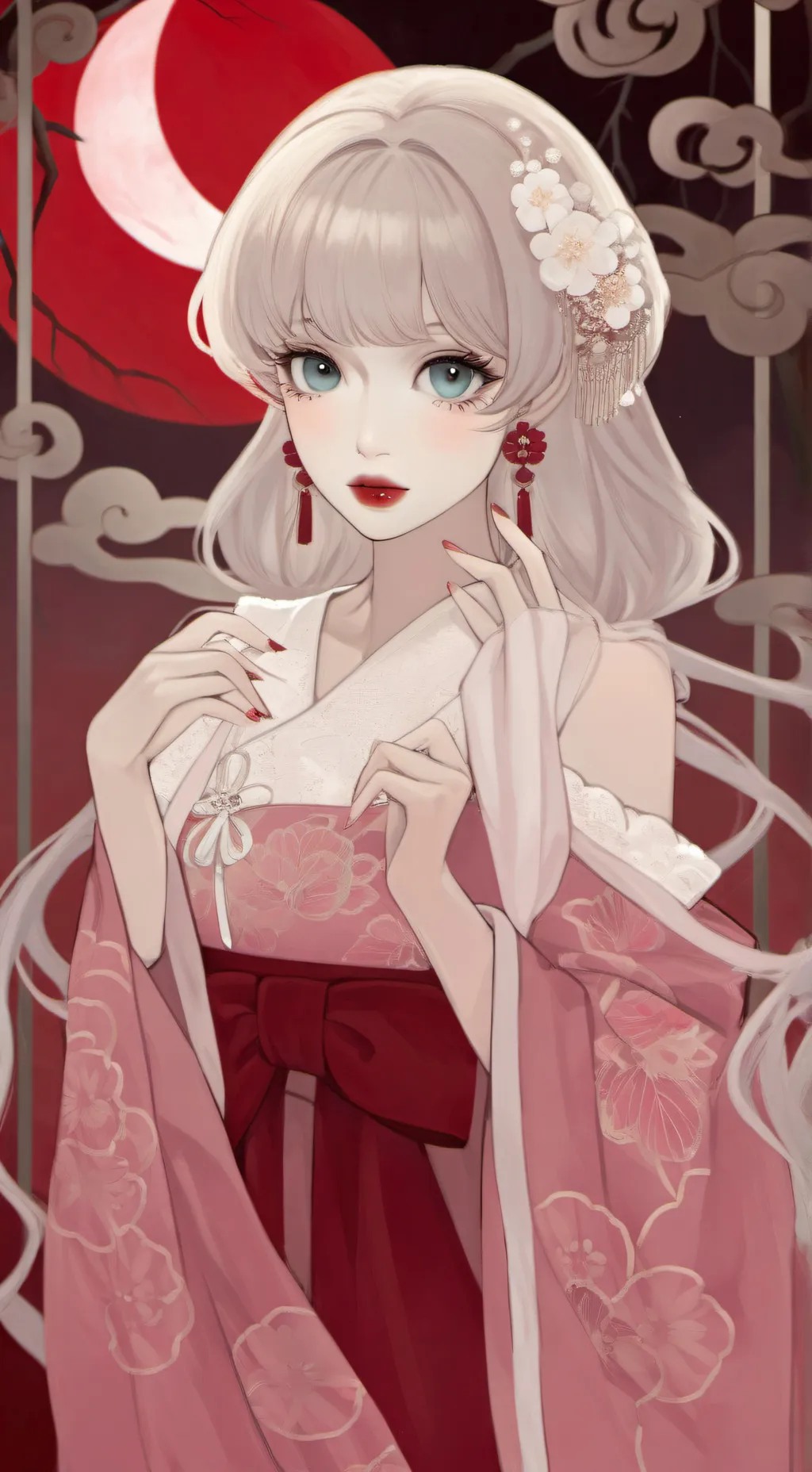 ai character: rose background