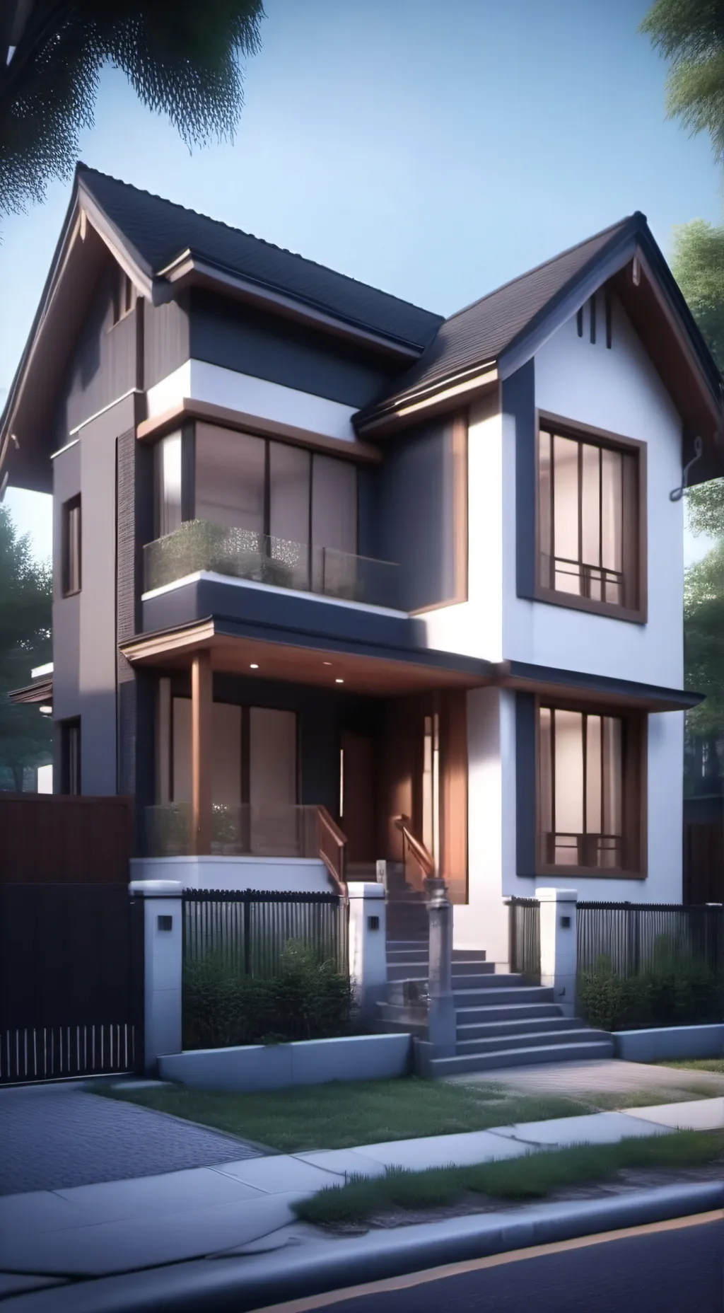 ai character: good family house background