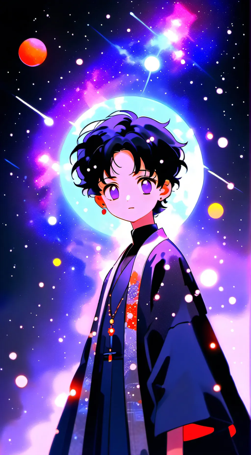 ai character: Usagi Moon background