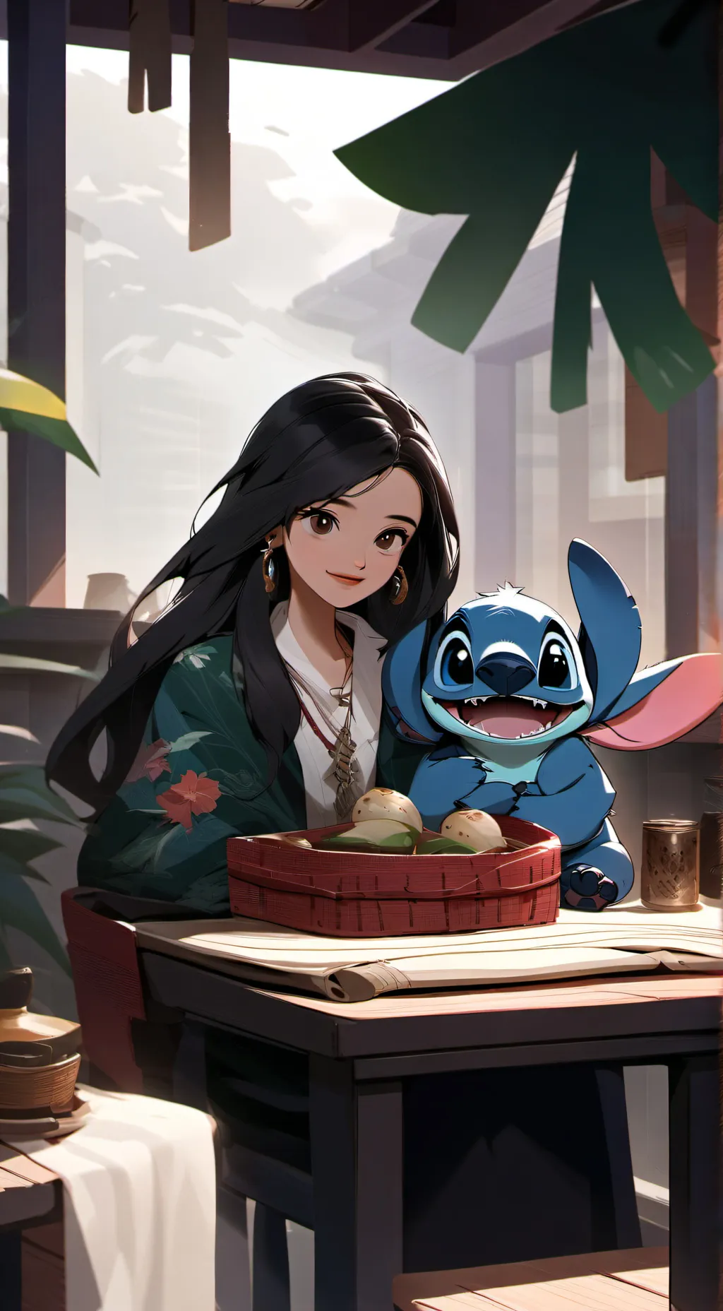 ai character: Lilo und stich✨️🌼 background
