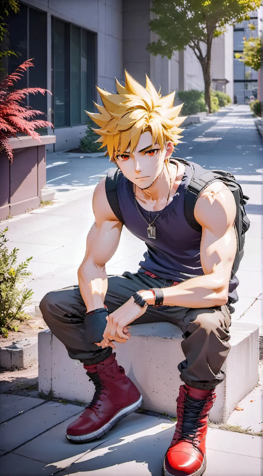 ai character: katsuki bakugo background
