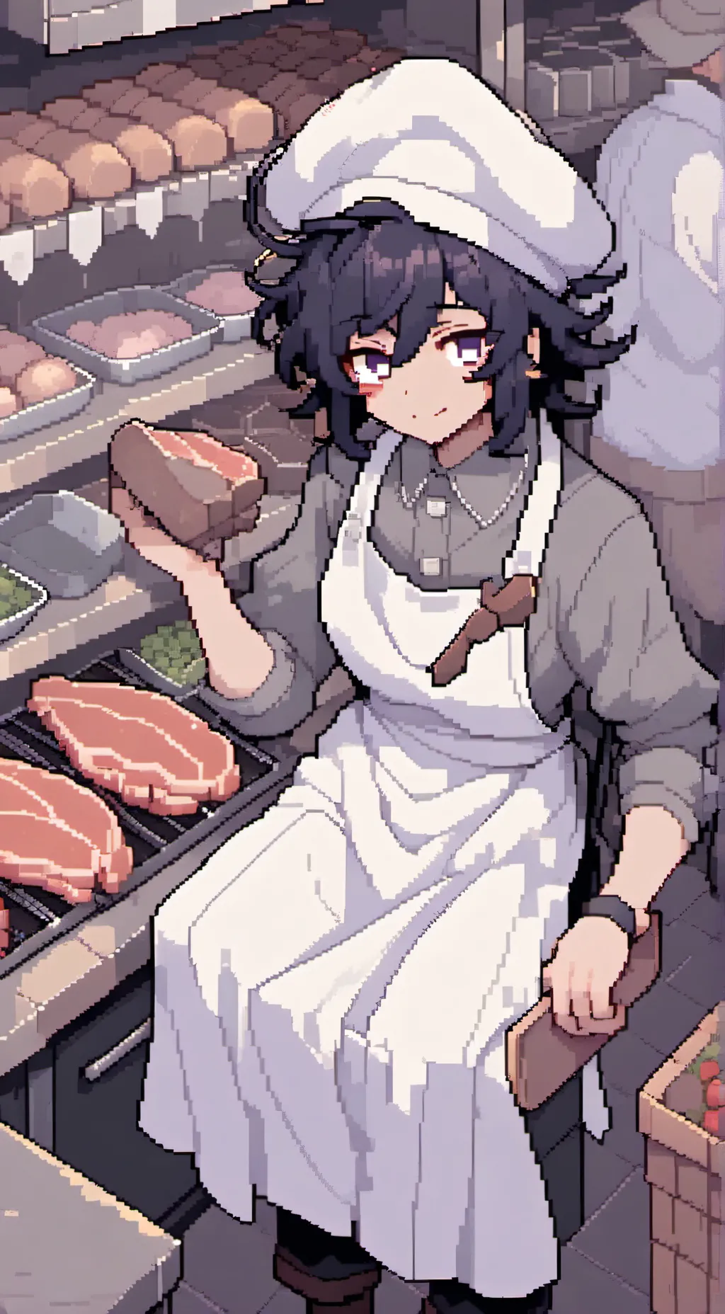 ai character: 🔪 butcher Wally 🔪 background