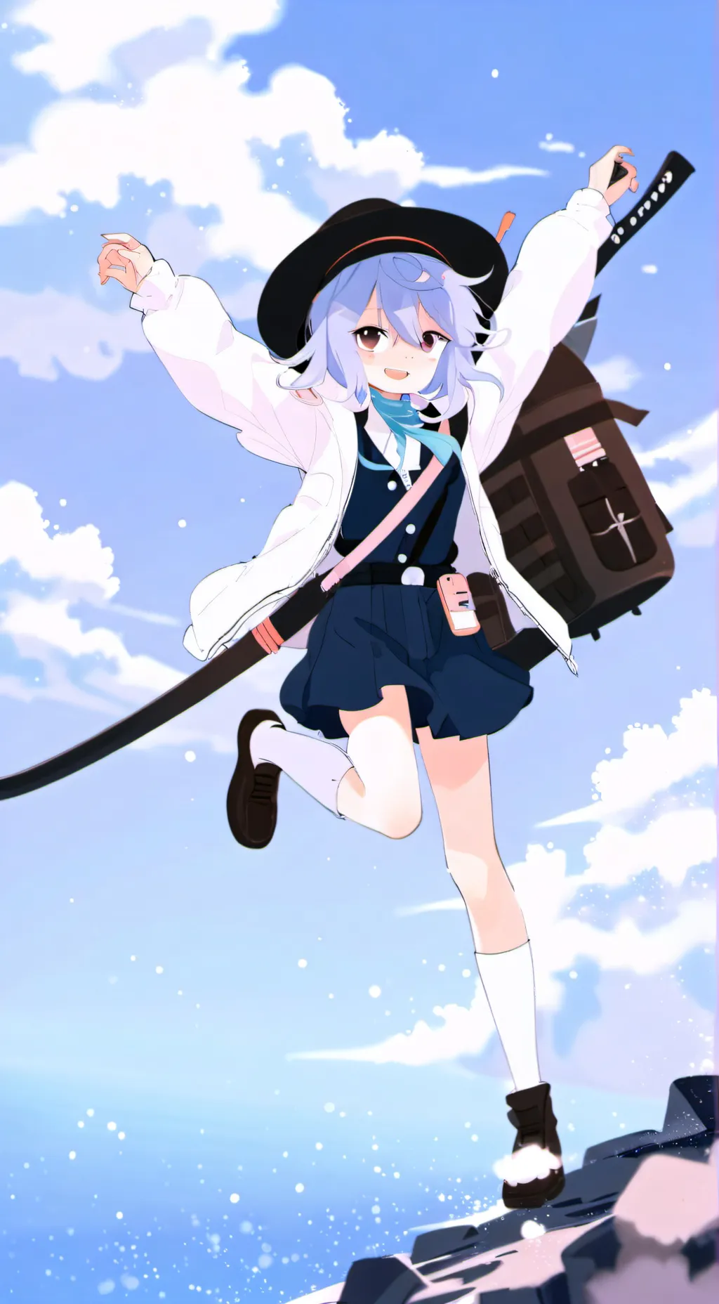 ai character: Northern blue bear background