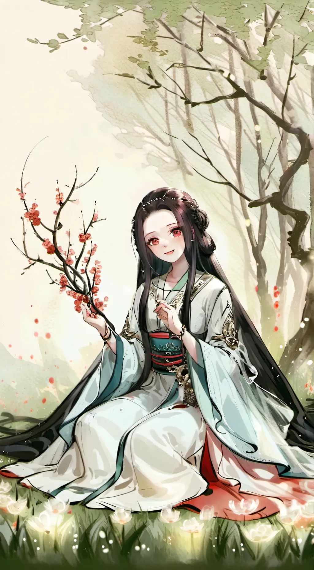 ai character: Nezuko background