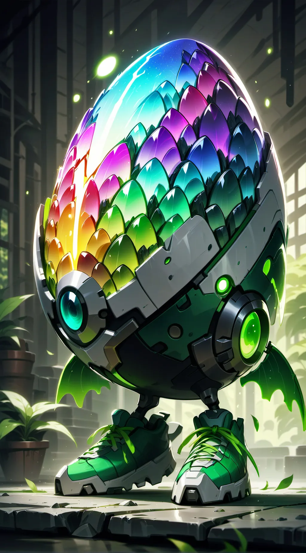 ai character: Sunburst background