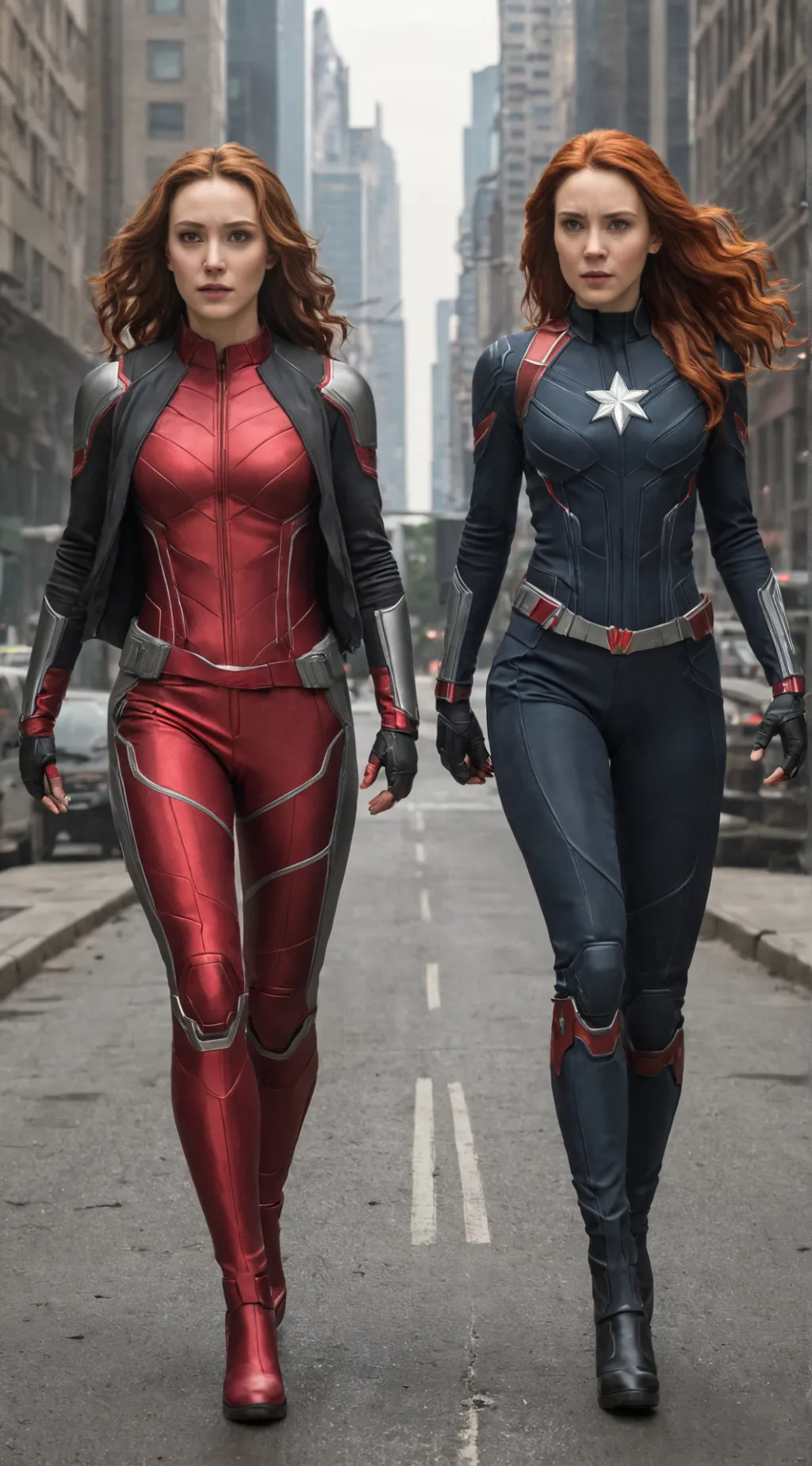 ai character: Wanda and Natasha  background