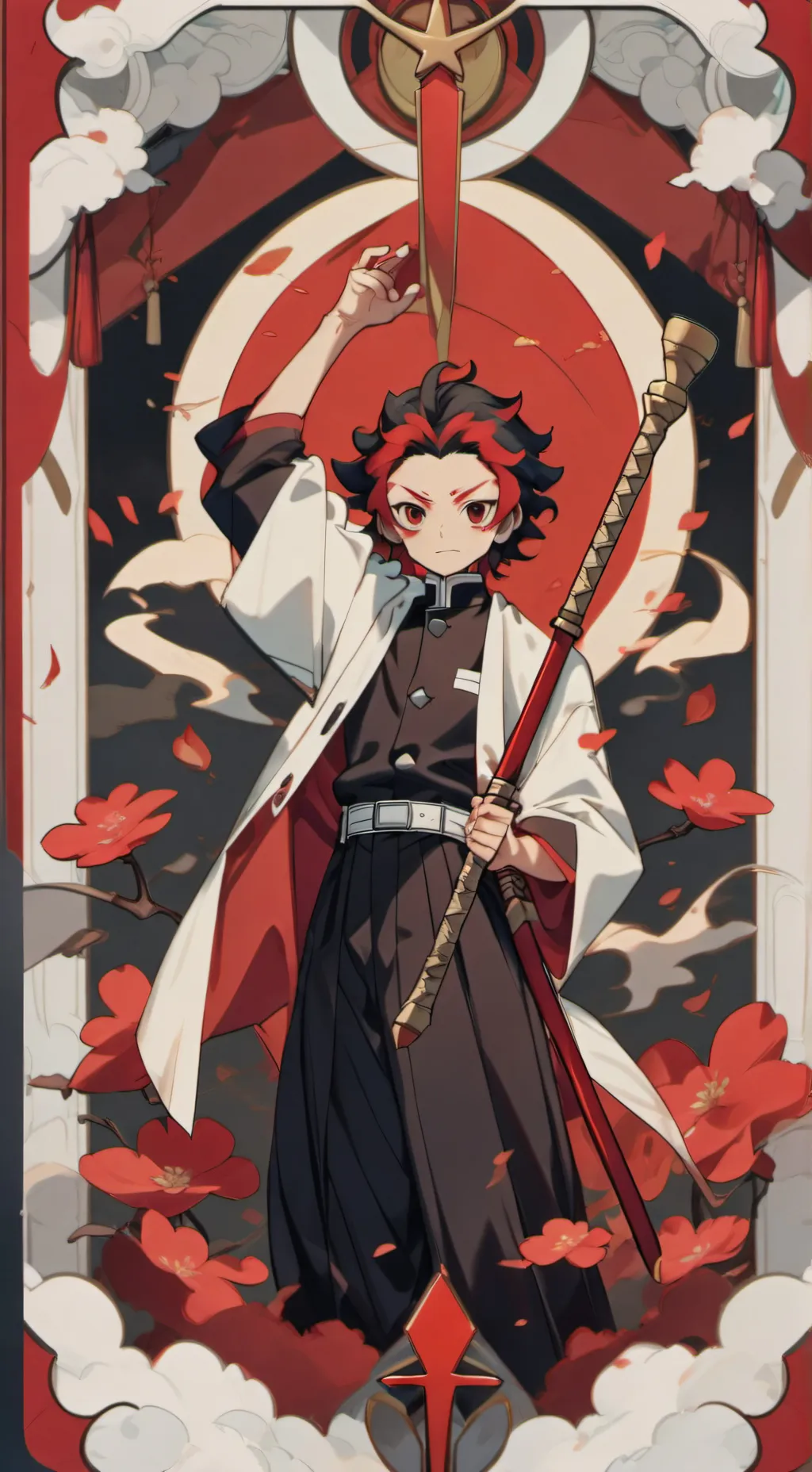 ai character: demon slayer  background