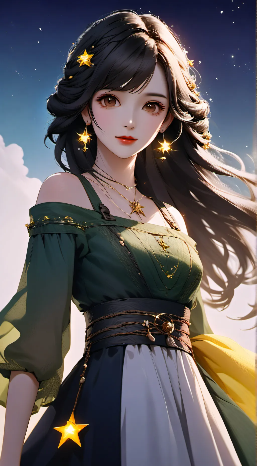 ai character: Celestial Lunialle background