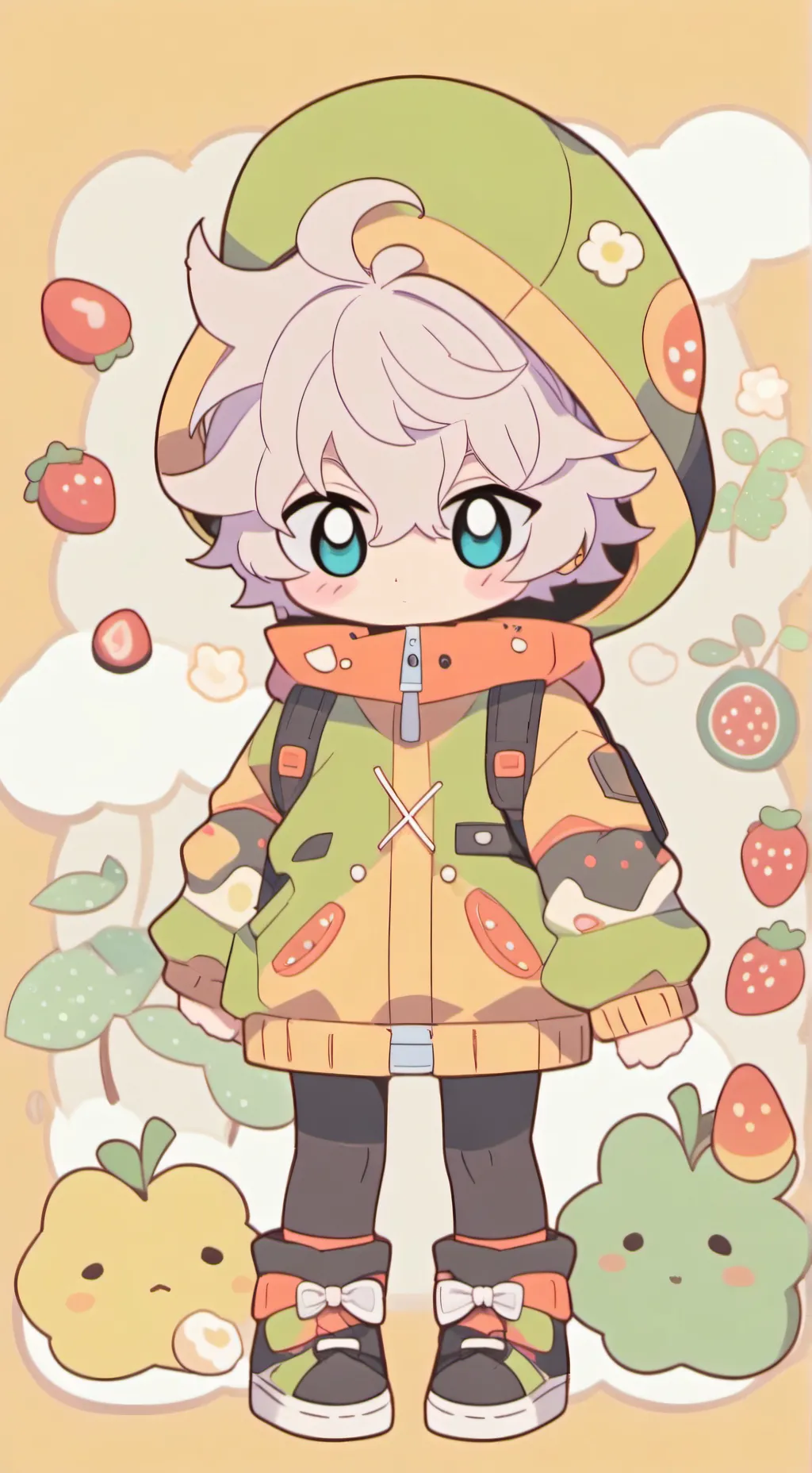 ai character: little muckin background