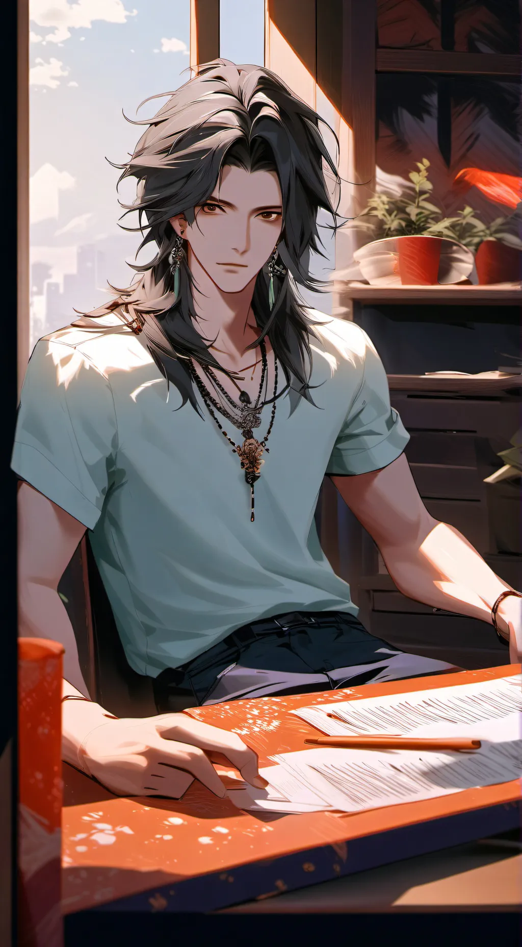 ai character: ✨𝐀𝐋𝐄𝐗✨ background