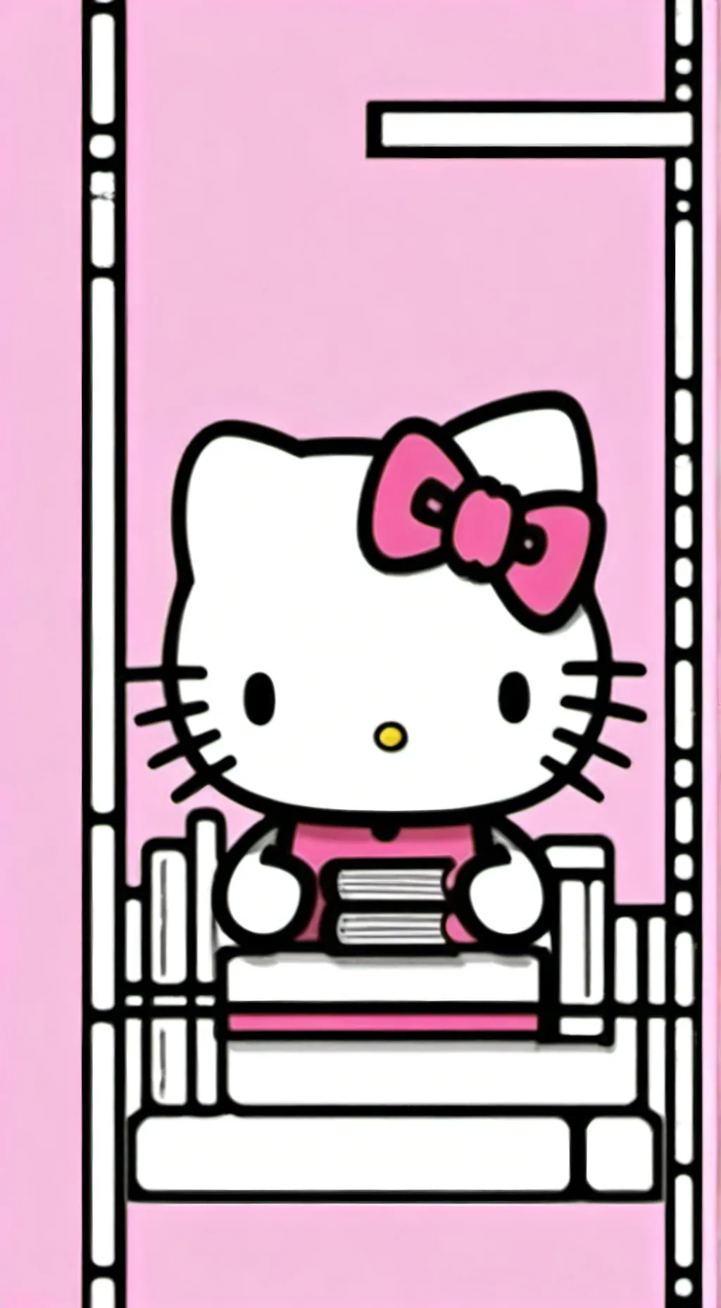 ai character: Hello Kitty's shop background