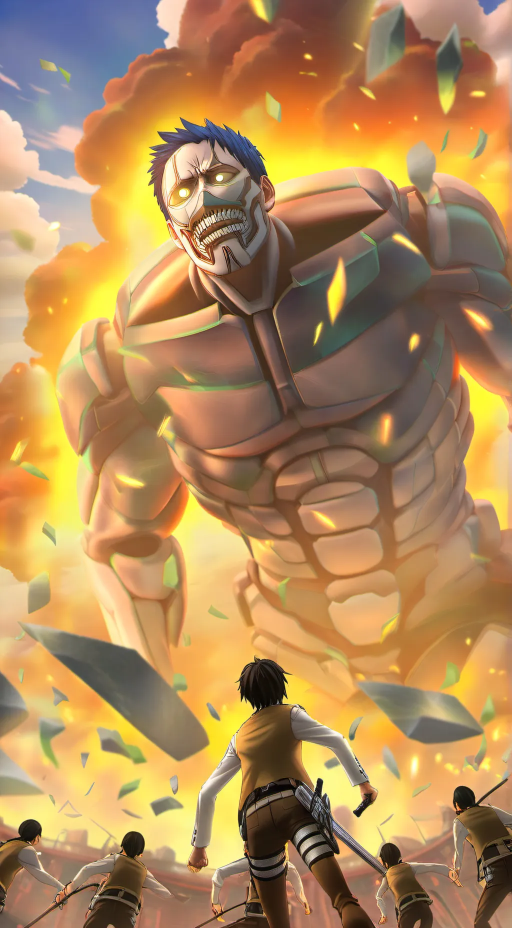 ai character: attack on Titan  background