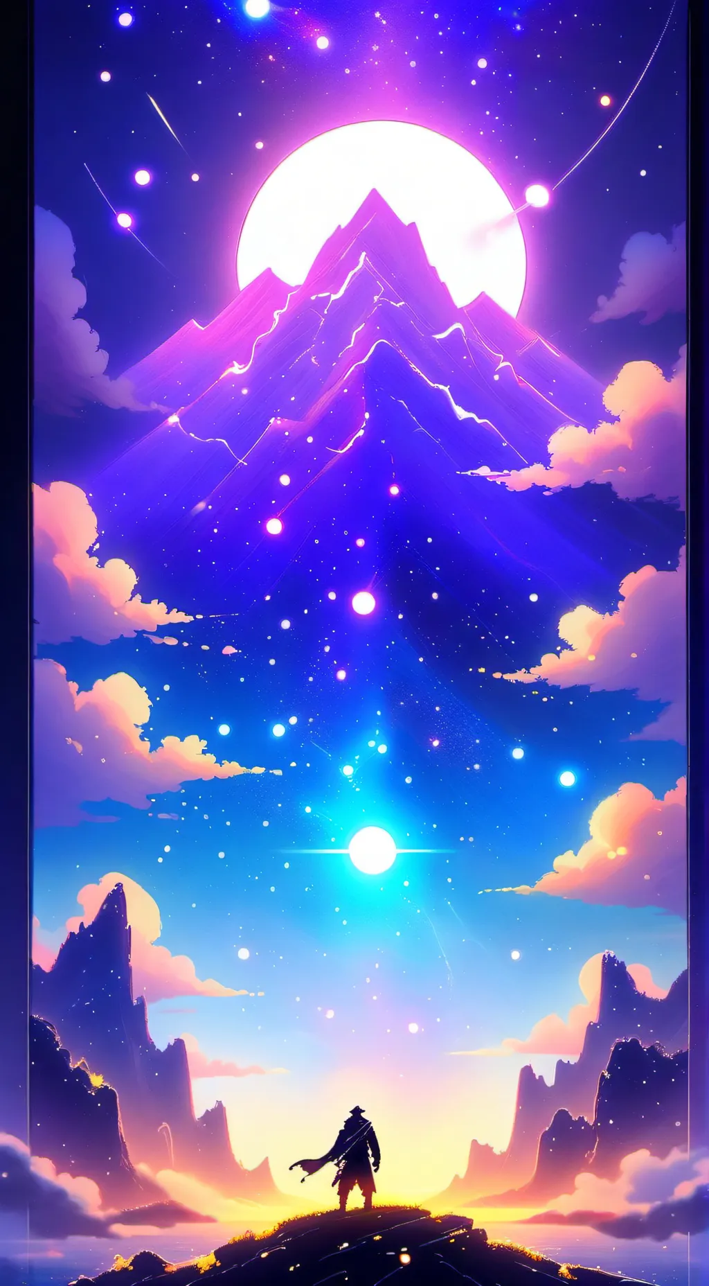 ai character: mr sun x mr tree background