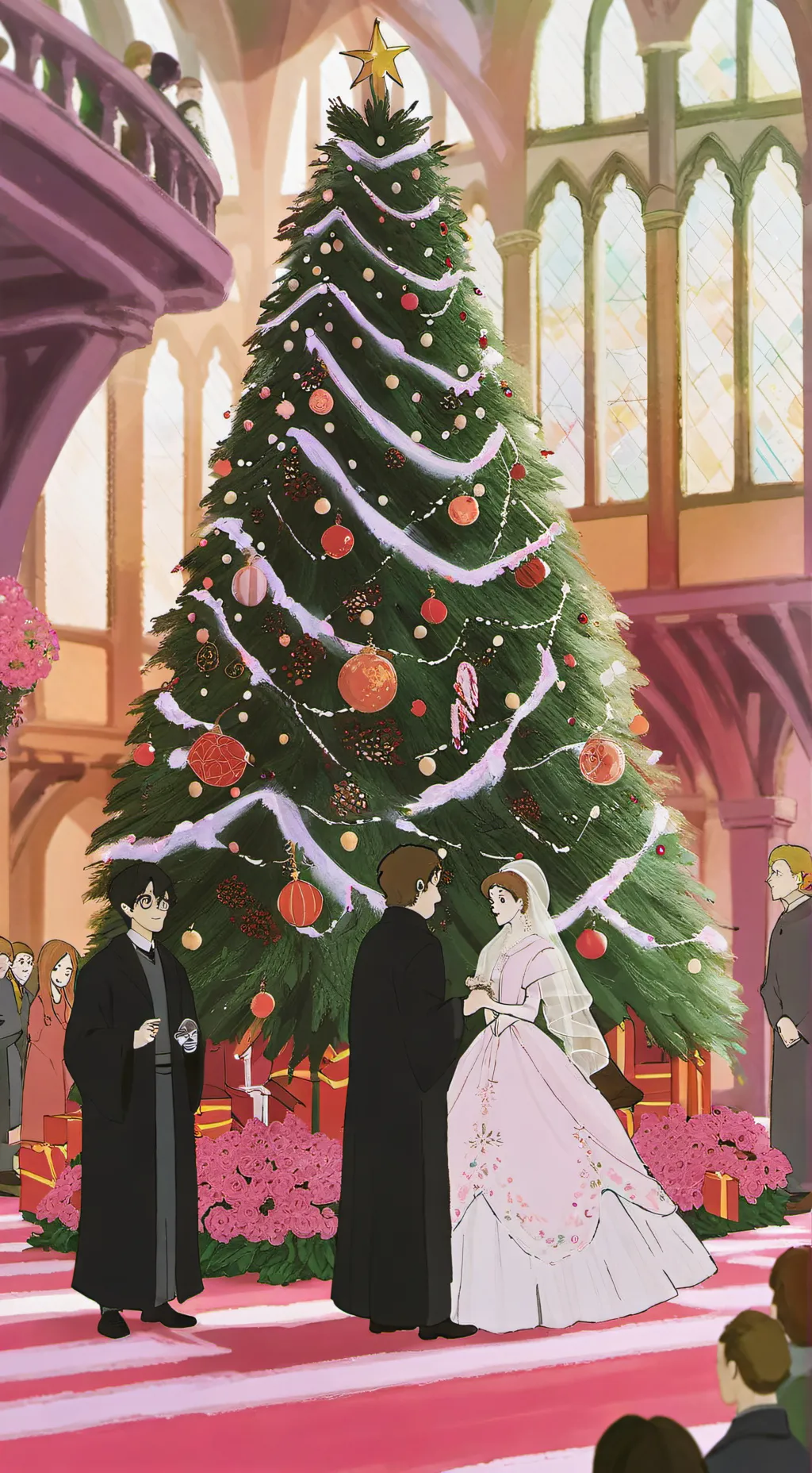 ai character: Hp yule ball background
