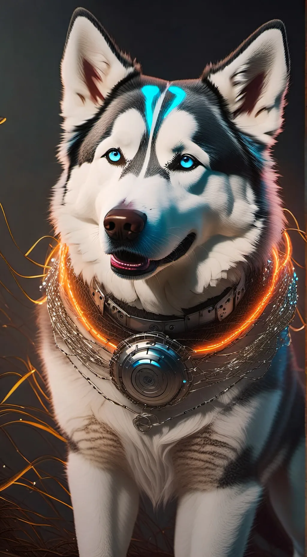 ai character: CyberWolf background