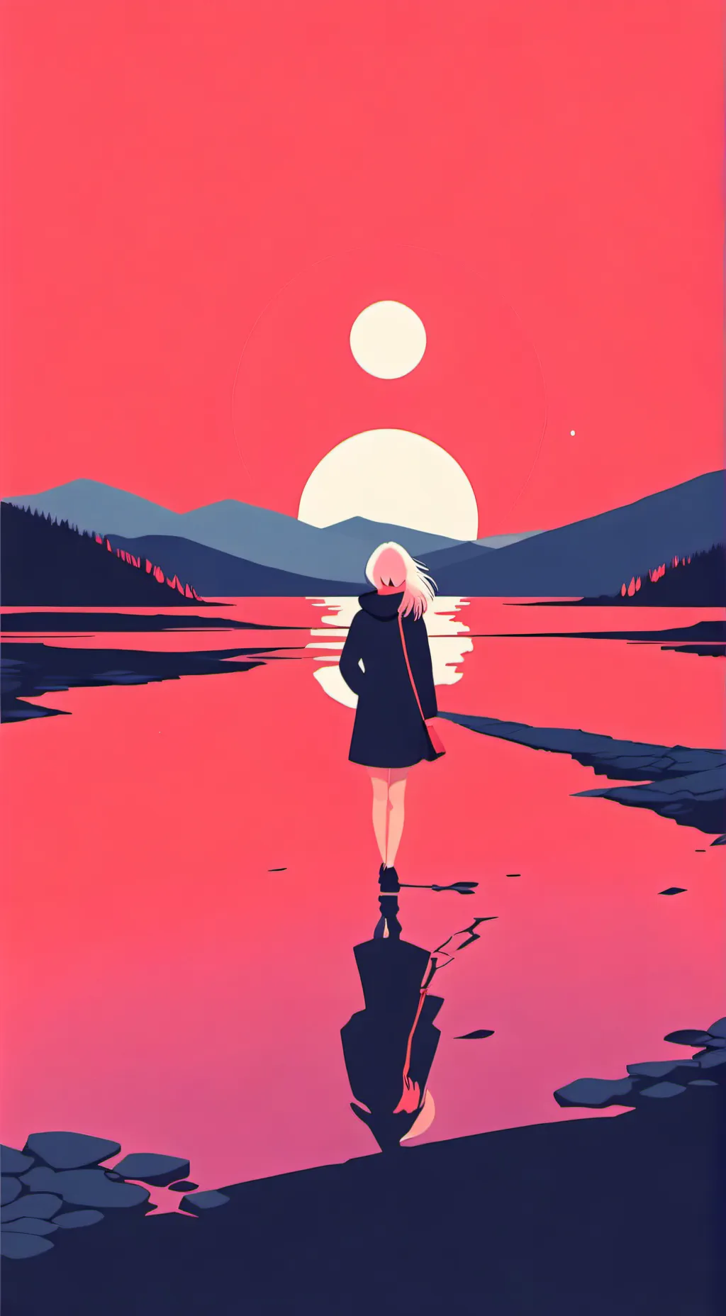 ai character: streamer girl  background
