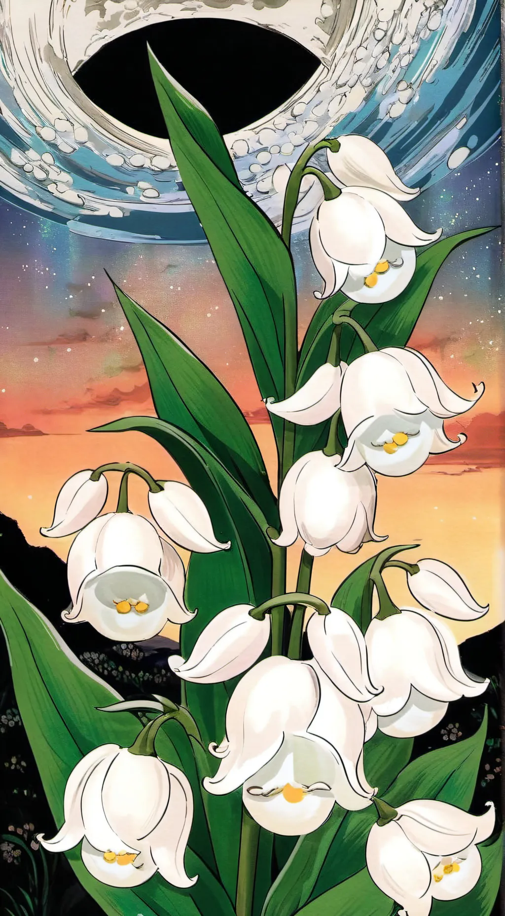 ai character: moonflower background