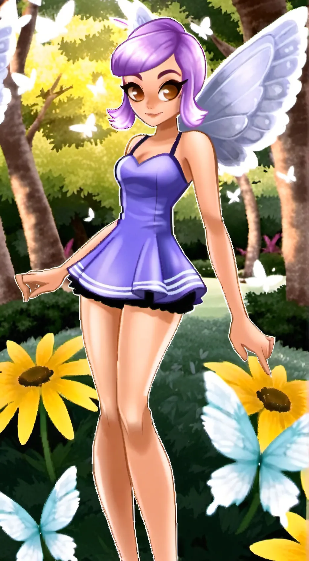 ai character: flutter(Dw) background