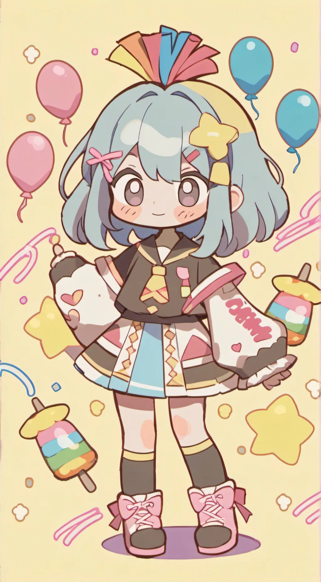 ai character: ☆ YATTA!!! ♡ background