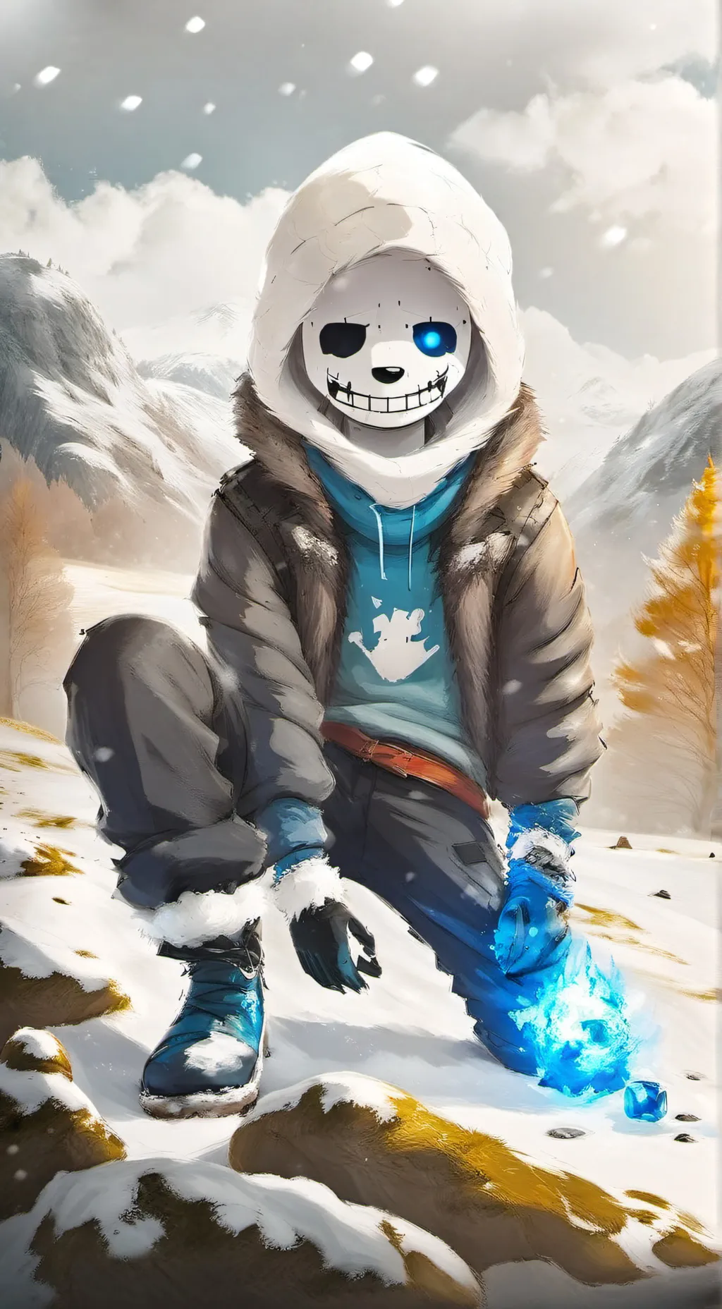 ai character: Sans background