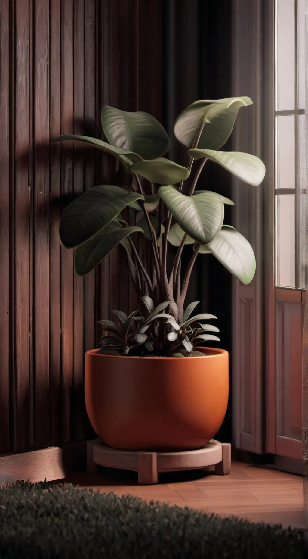 ai character: una planta  background