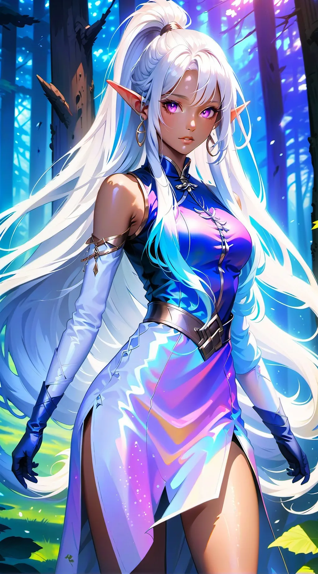 ai character: Eleiyah Dark elf 🤎 background