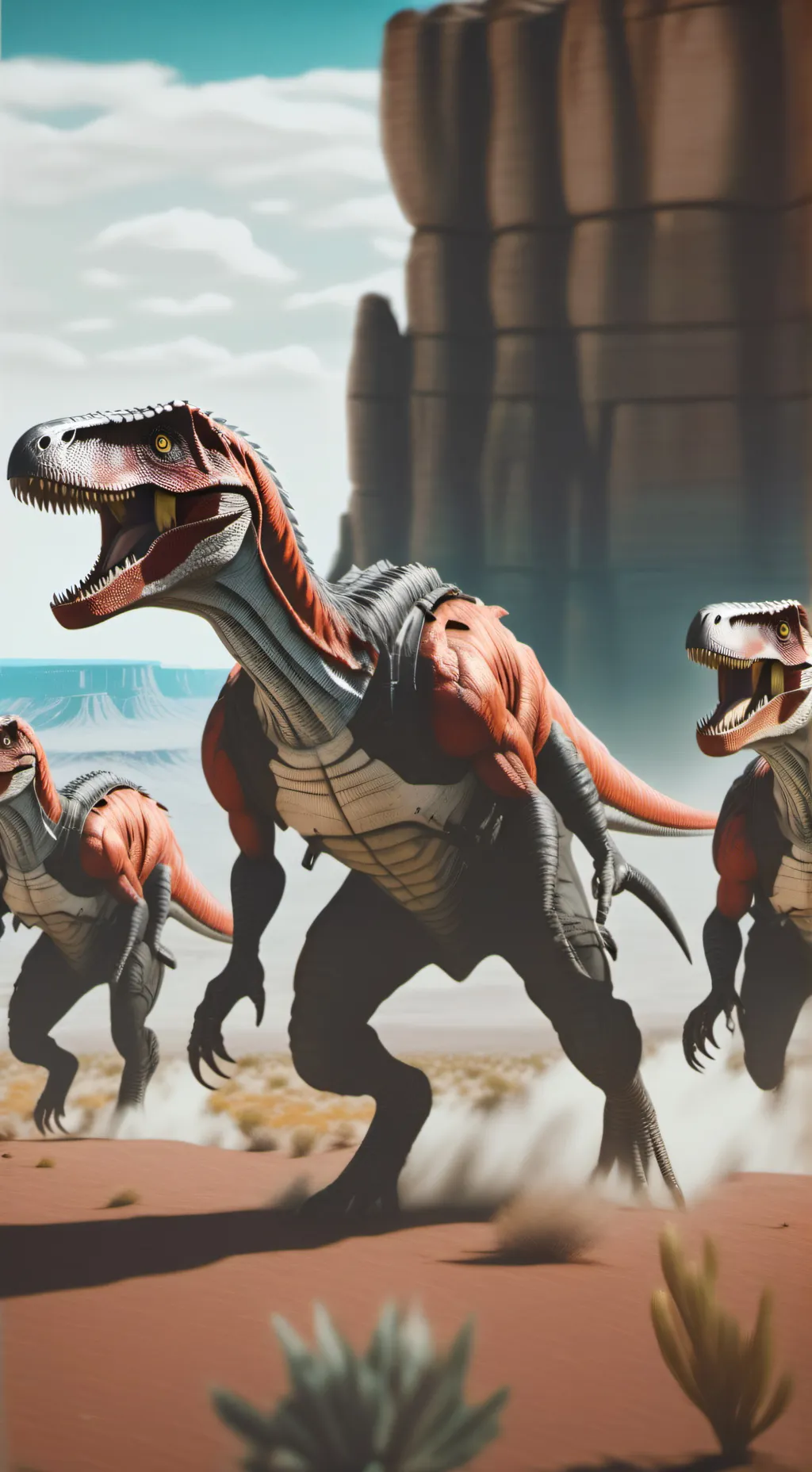 ai character: Velociraptor pack background