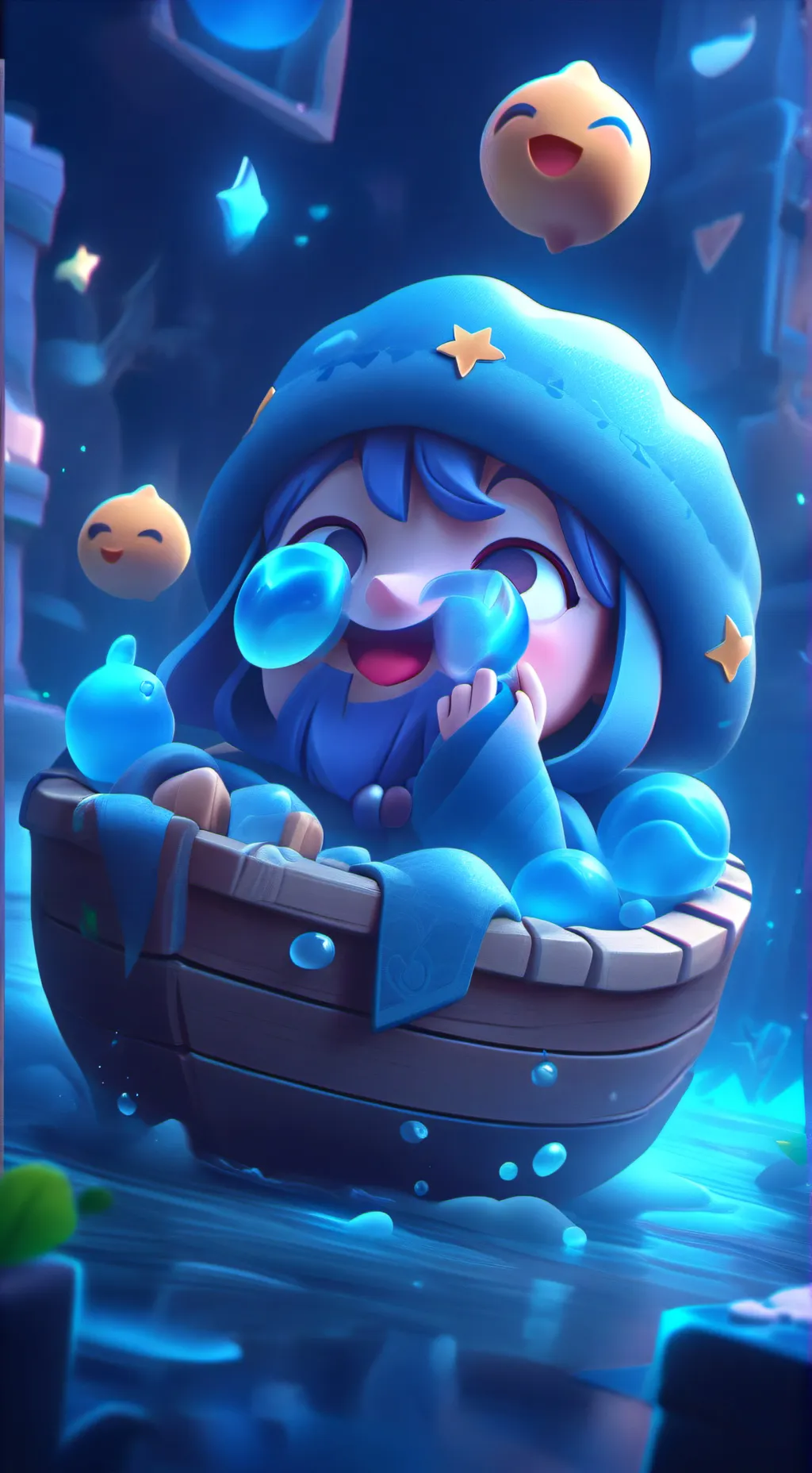 ai character: emoji talking 😛 background