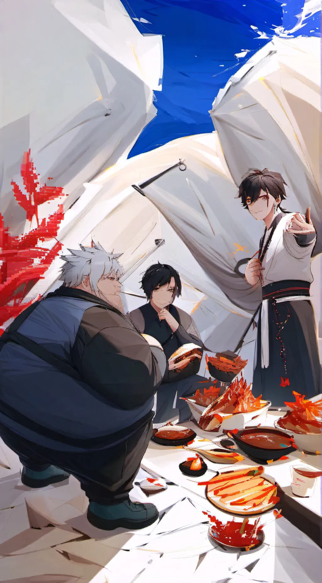 ai character: Mha fat background