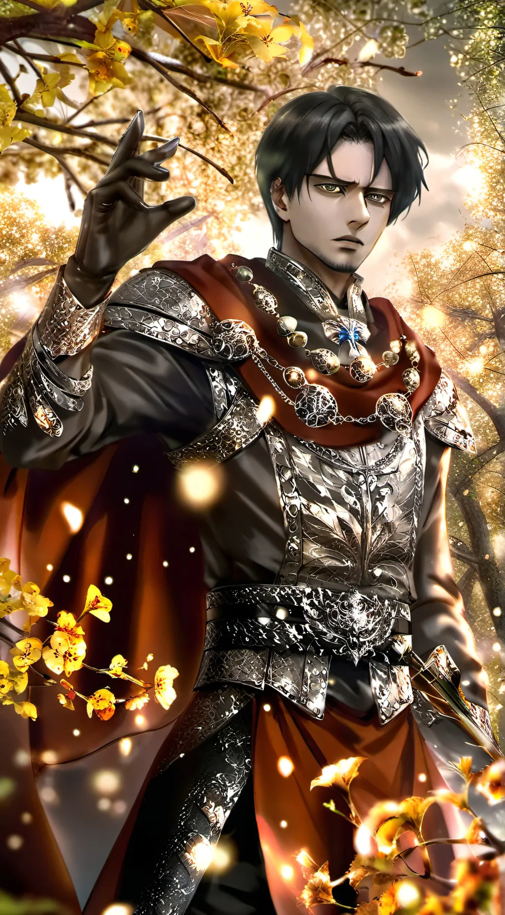 ai character: aot levi background