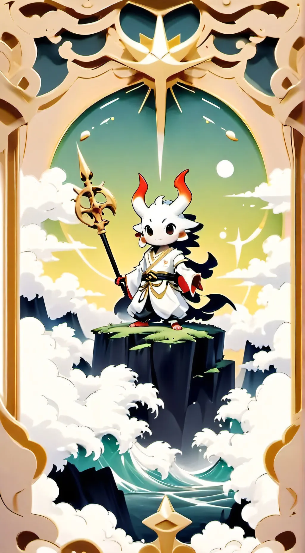 ai character: dragoa das nuvens  background