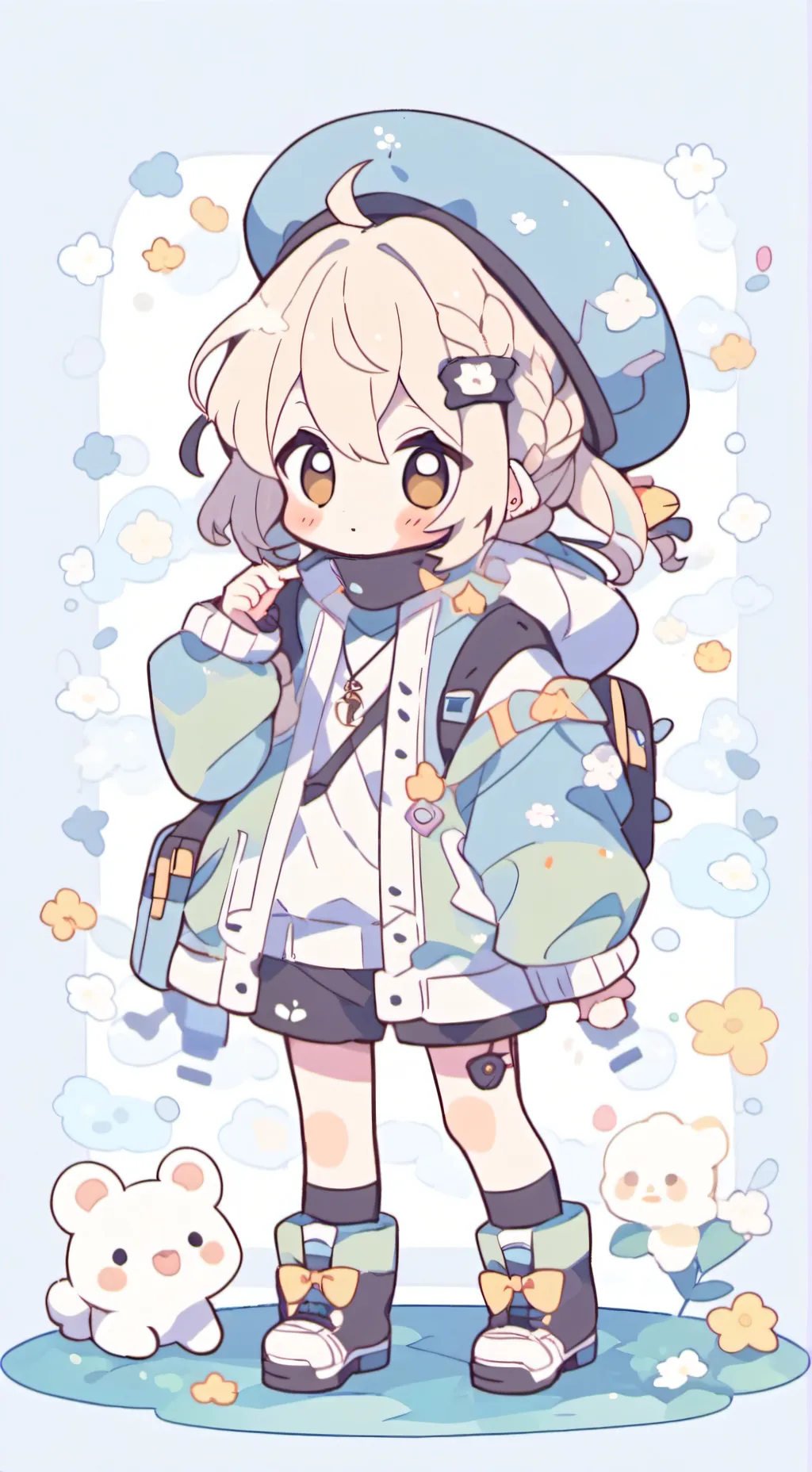 ai character: chibi background
