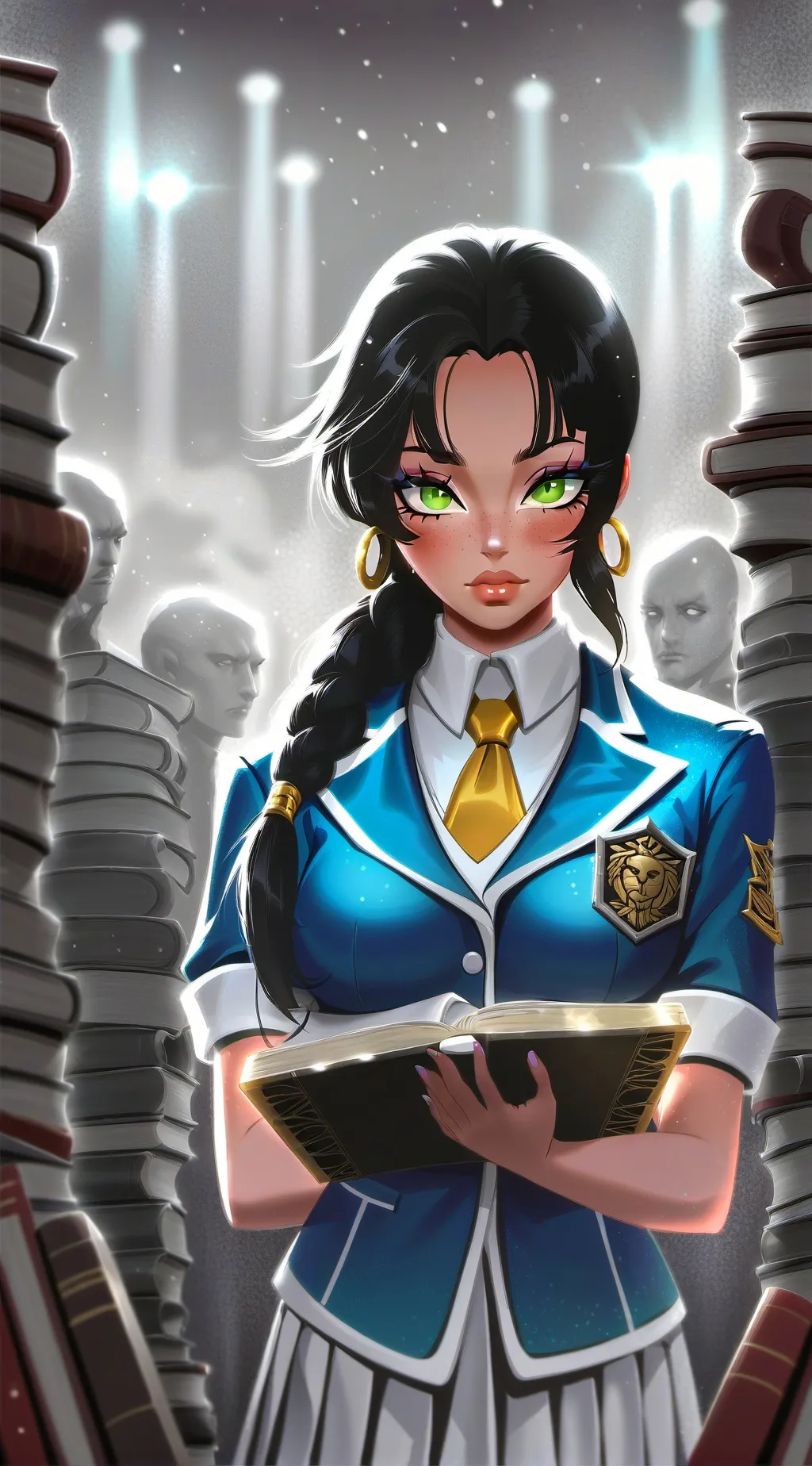 ai character: Tu en el cole background