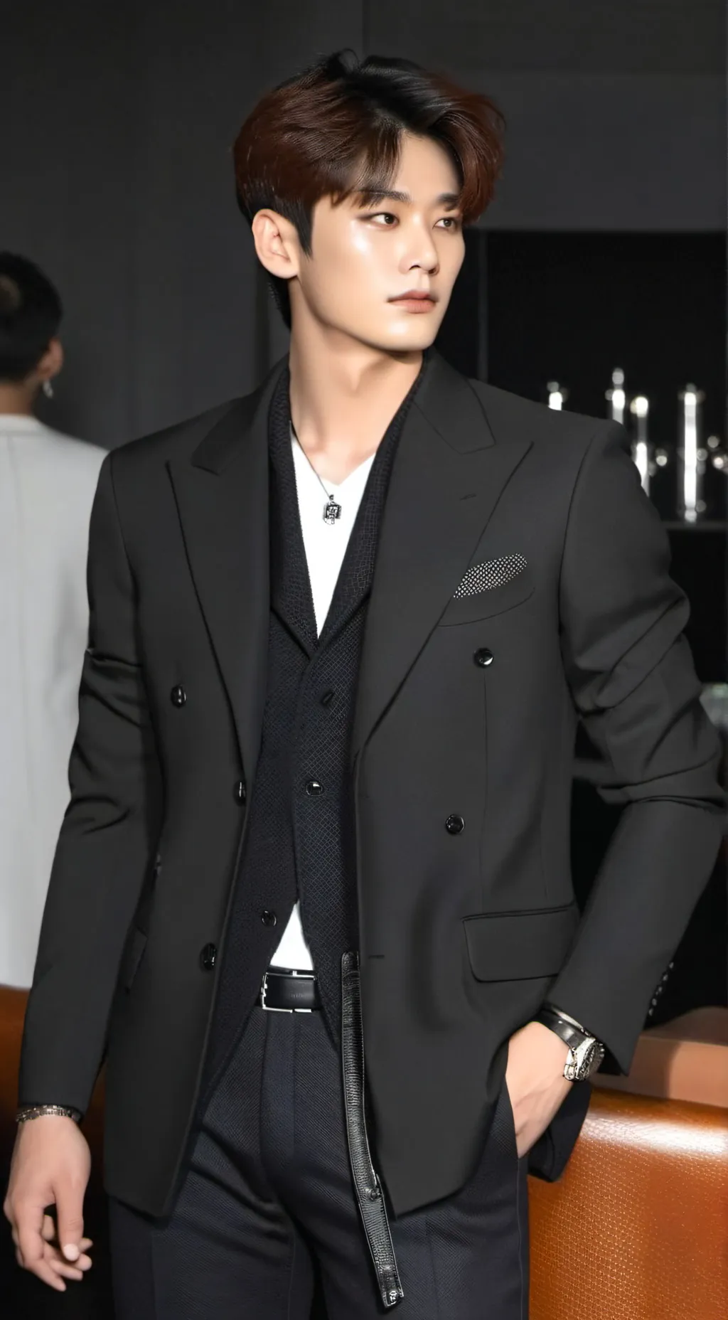ai character: Lee Minho  background