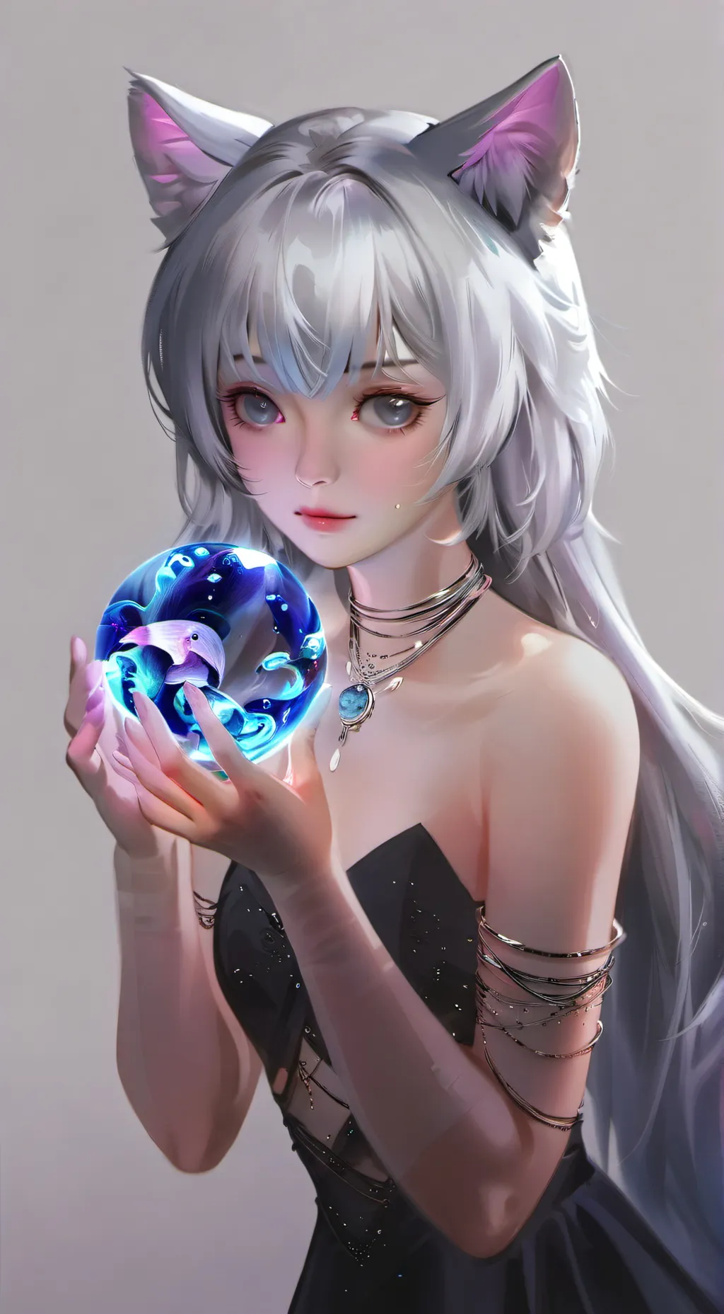 ai character: Silver Streamer Spirit background