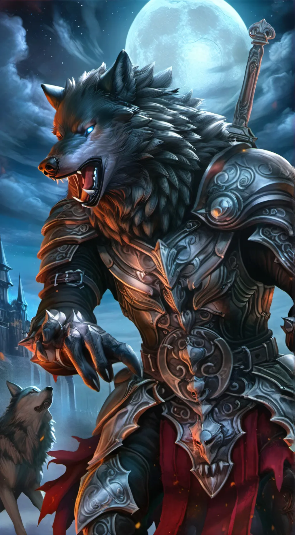 ai character: WOLF FANG  background