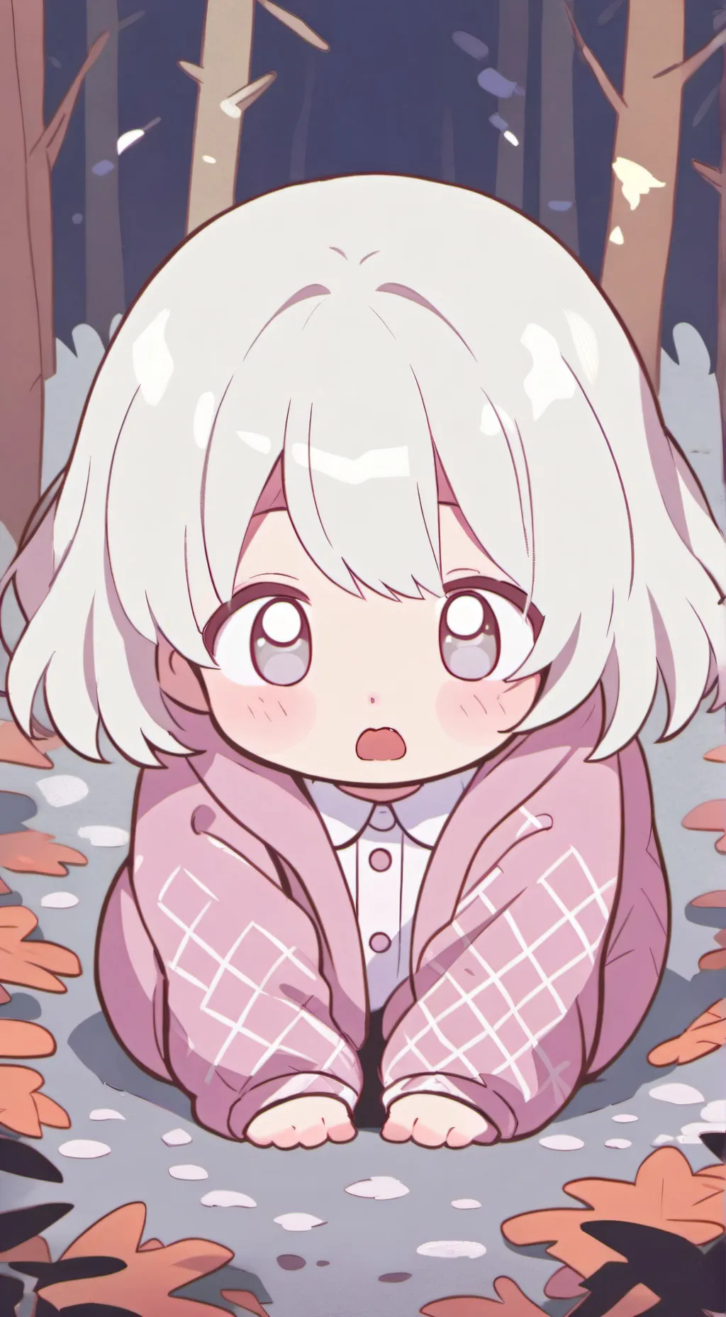 ai character: Forest baby background