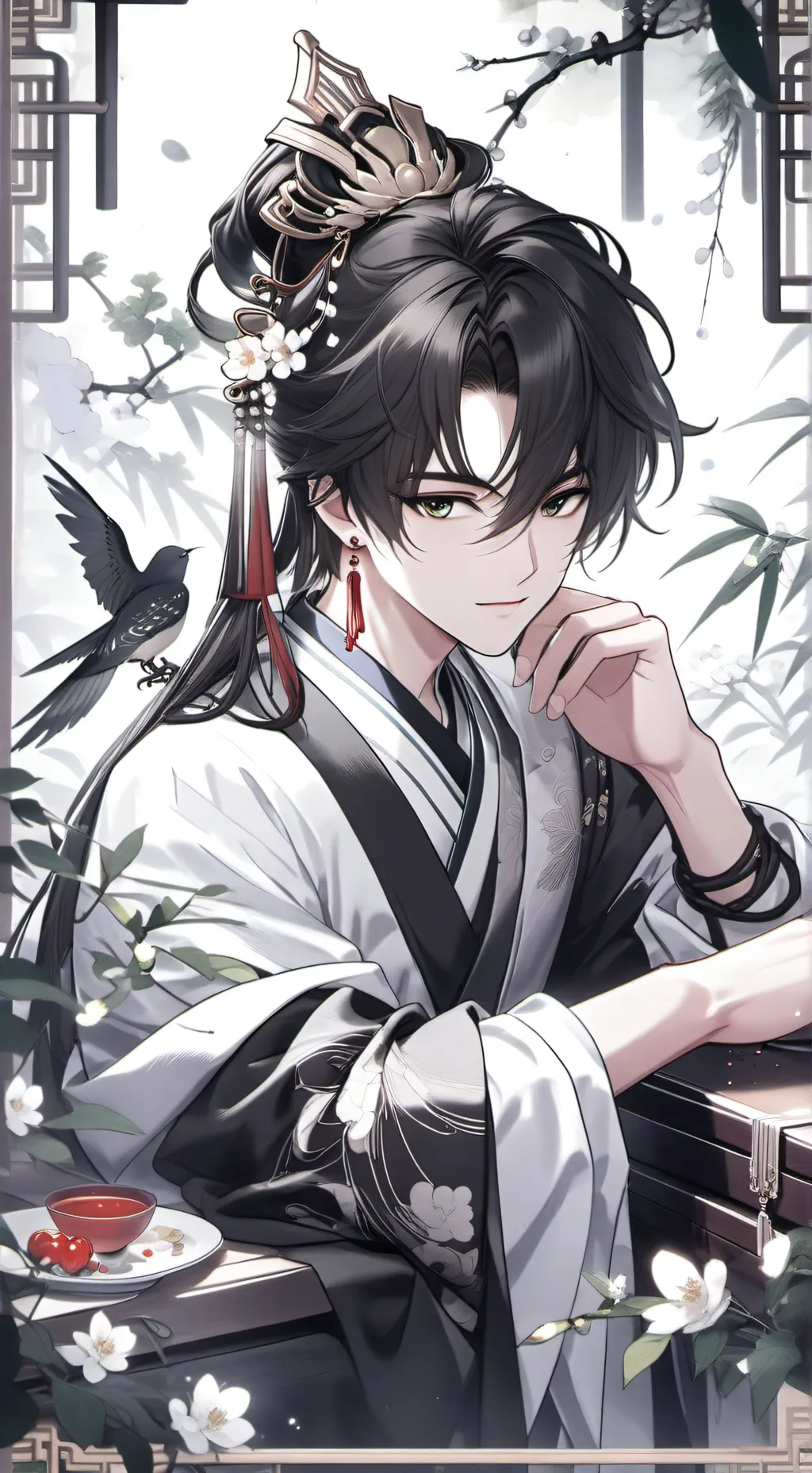 ai character: 祁镇 background