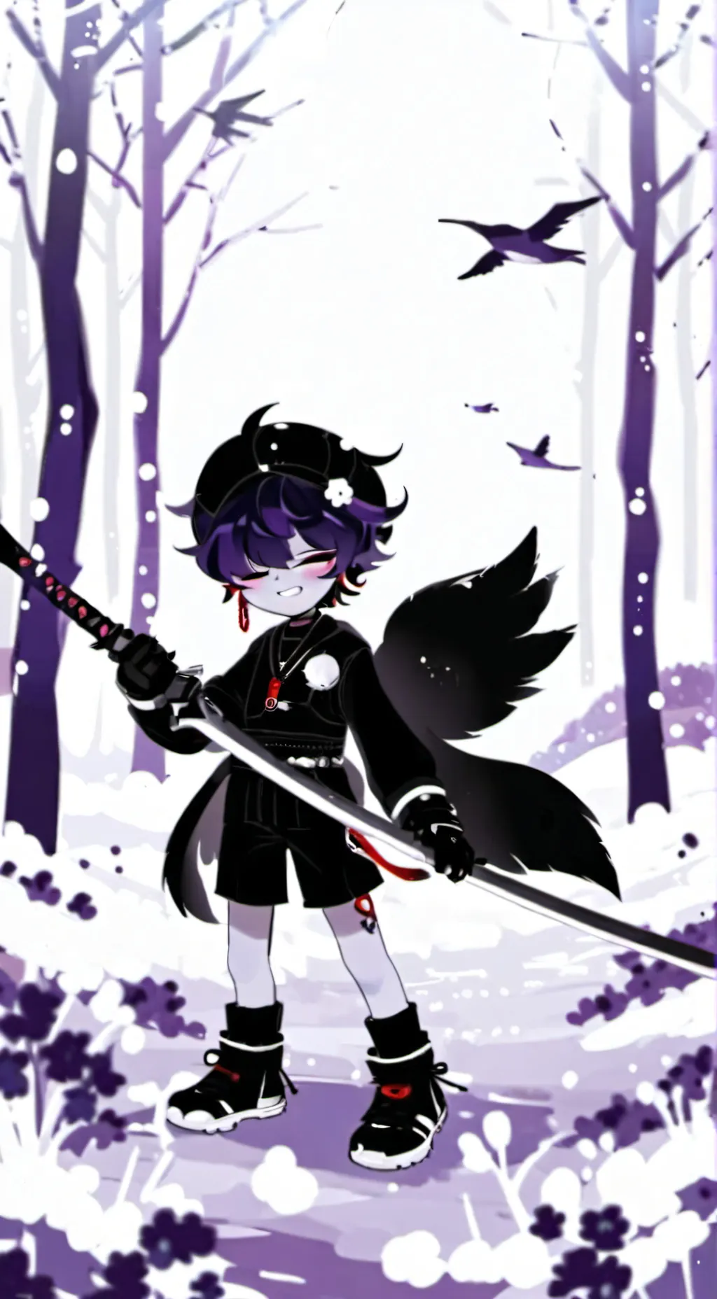 ai character: Black sapphire  background